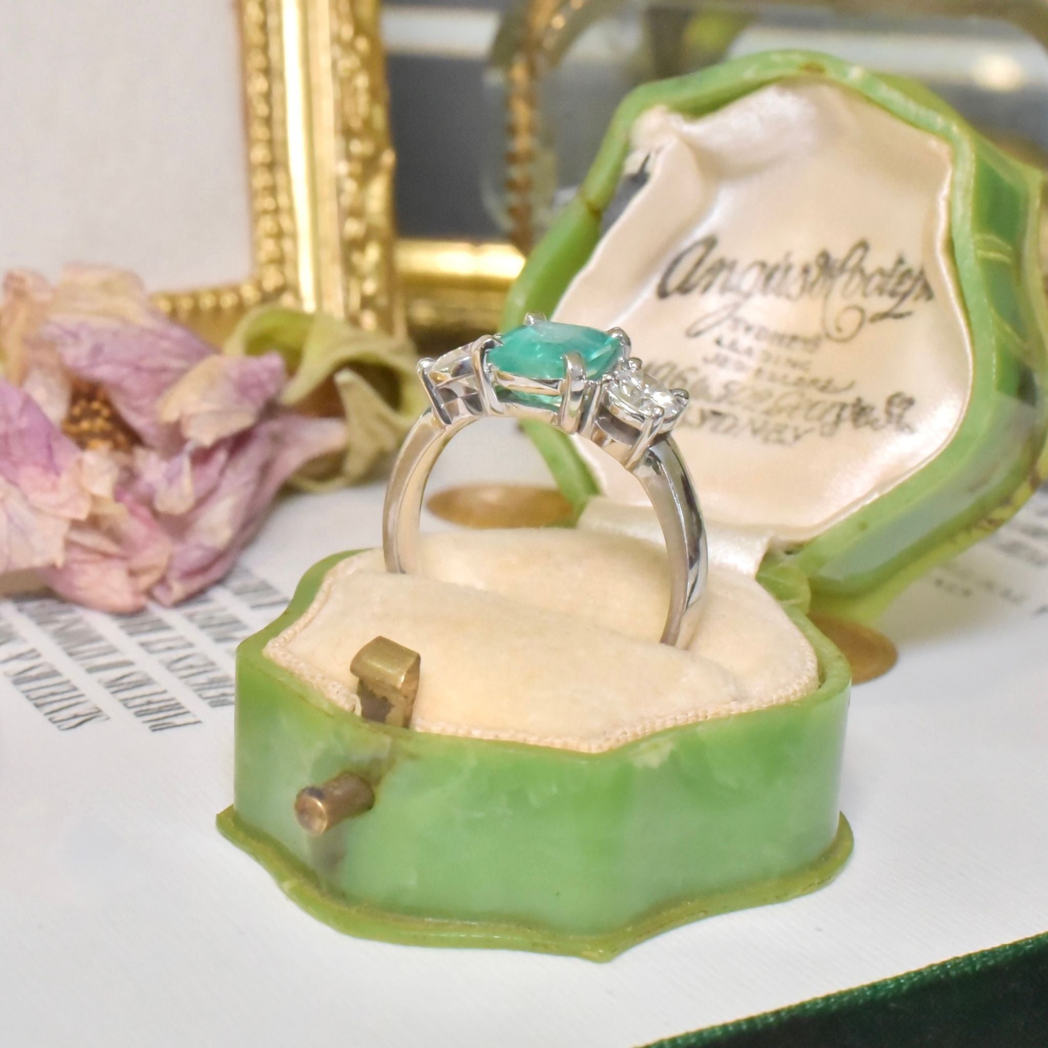 Superb 18ct White Gold Emerald (1.75ct) And Diamond (0.74ct) Ring Included In Purchase An Independent Valuation $14,090 AUD