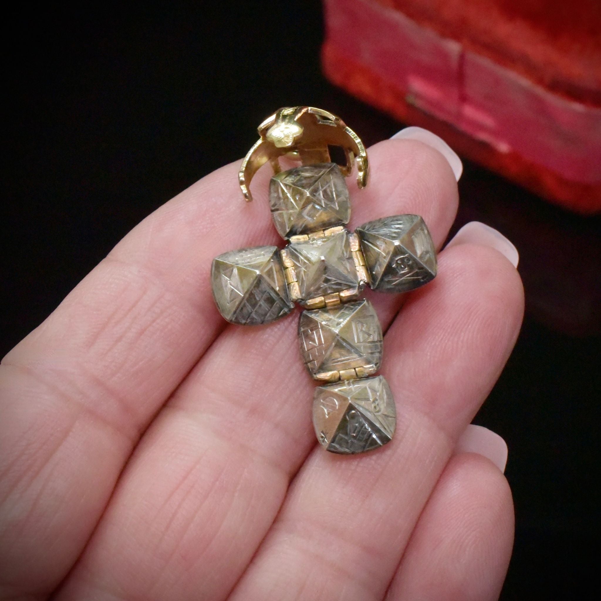 Antique Edwardian 9ct Gold And Silver Masonic Orb/Pendant