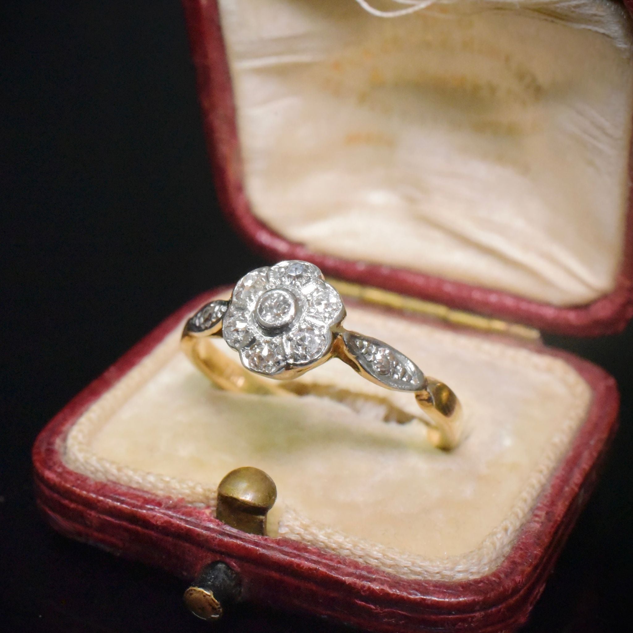 Vintage 18ct Yellow Gold And Diamond ‘Daisy’ Cluster Ring Circa 1935-1940
