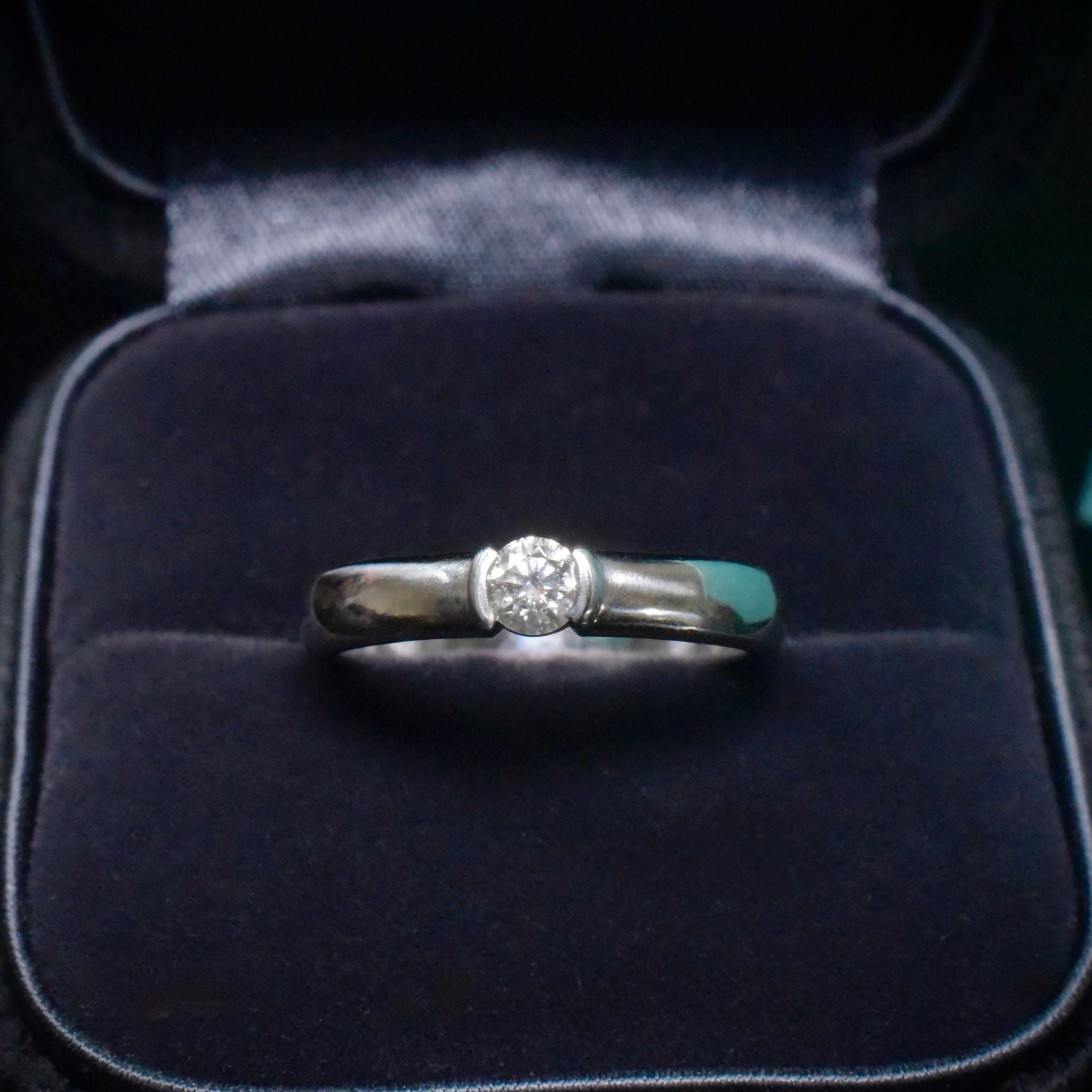 Contemporary Tiffany & Co. Platinum Etoile Solitaire Diamond Ring