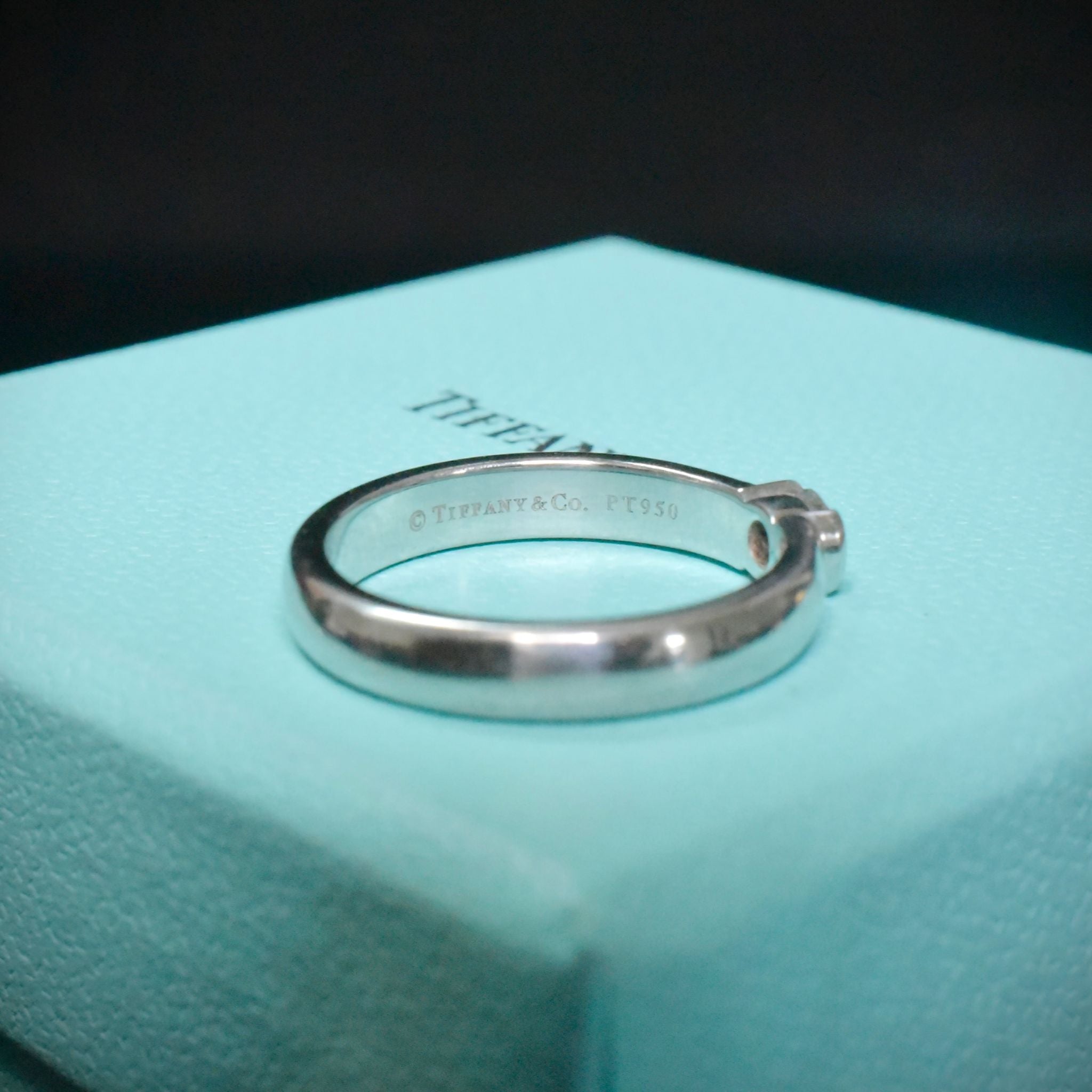 Contemporary Tiffany & Co. Platinum Etoile Solitaire Diamond Ring