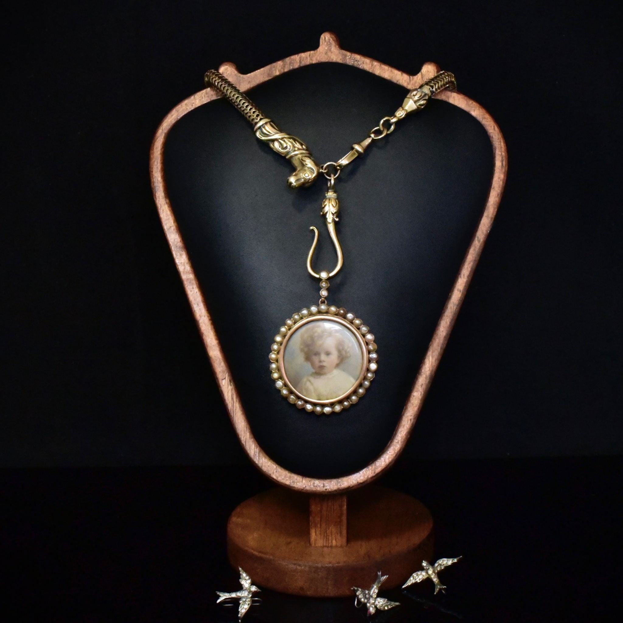 Ethereal Antique Victorian 9ct Rose Gold And Pearl Photo Locket Pendant/Brooch - Circa 1890’s