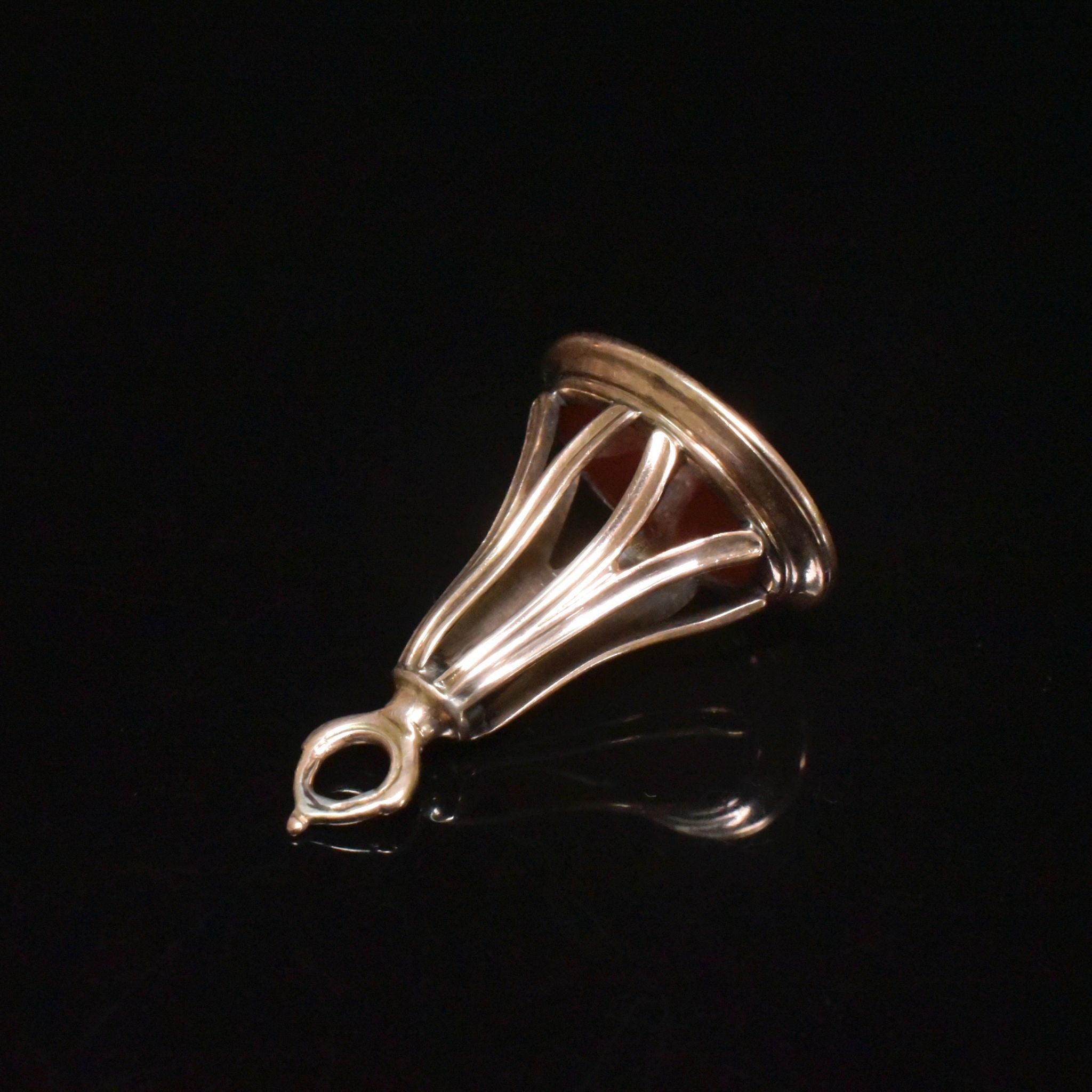 Charming Antique Georgian 15ct Rose Gold Carnelian ‘Charlotte’ Seal Fob Circa 1810-1830
