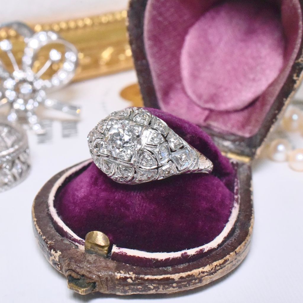 Superb Antique Art Deco Platinum And Diamond Ring 0.92ct - Circa 1920’s Independent Valuation Included In Purchase For $14,400 AUD