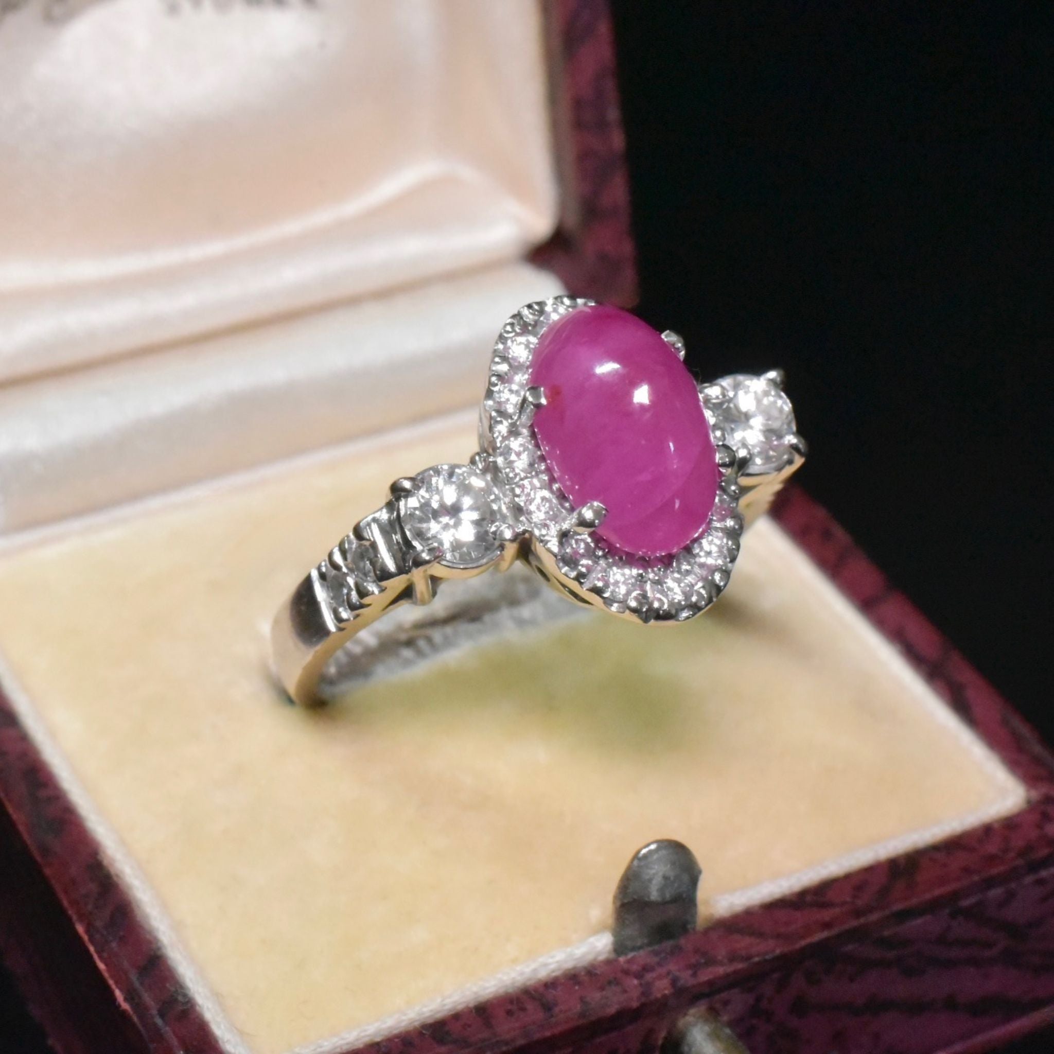Superb 18ct White Gold Ruby And Diamond Ring Valuation Included In Purchase For $12,030 AUD