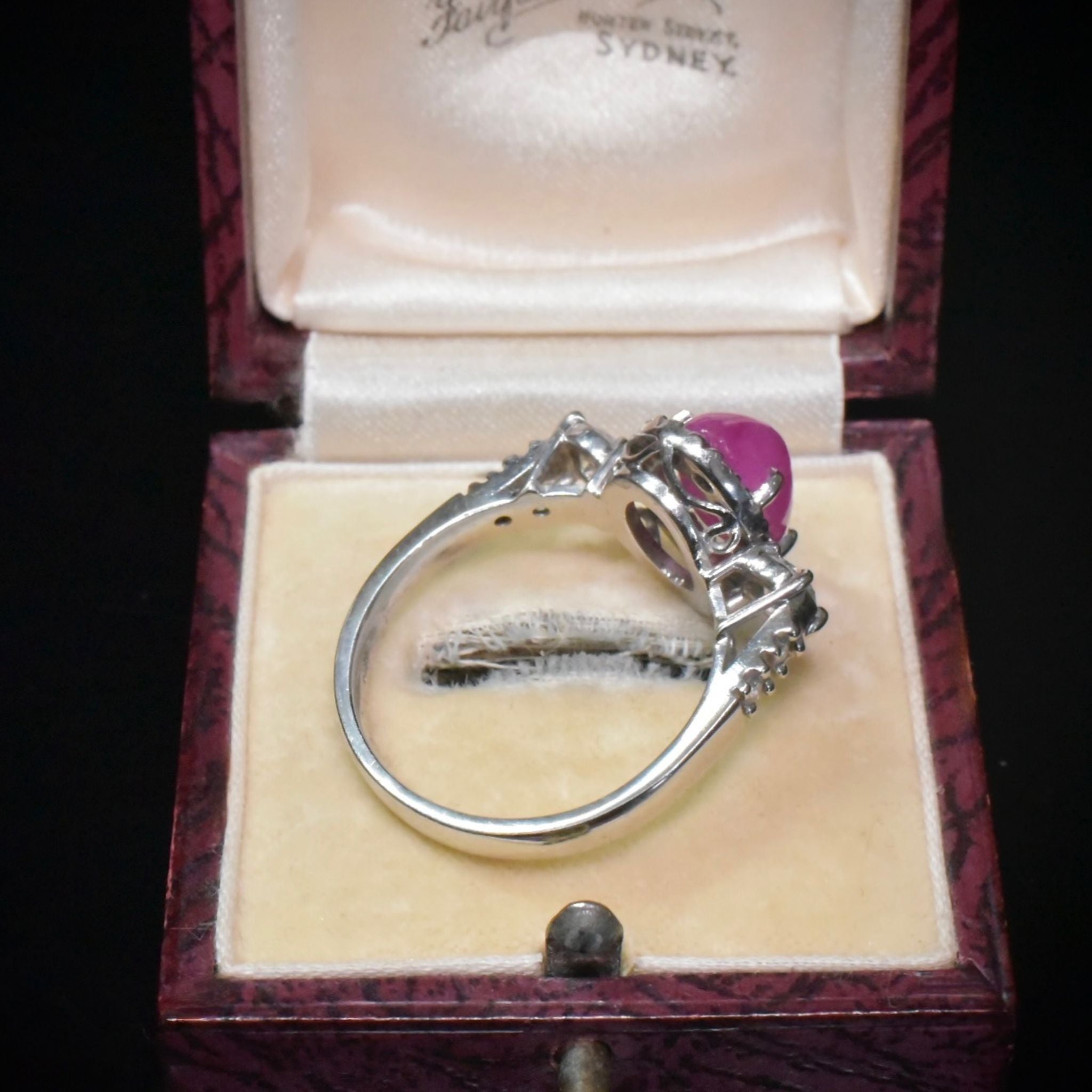 Superb 18ct White Gold Ruby And Diamond Ring Valuation Included In Purchase For $12,030 AUD
