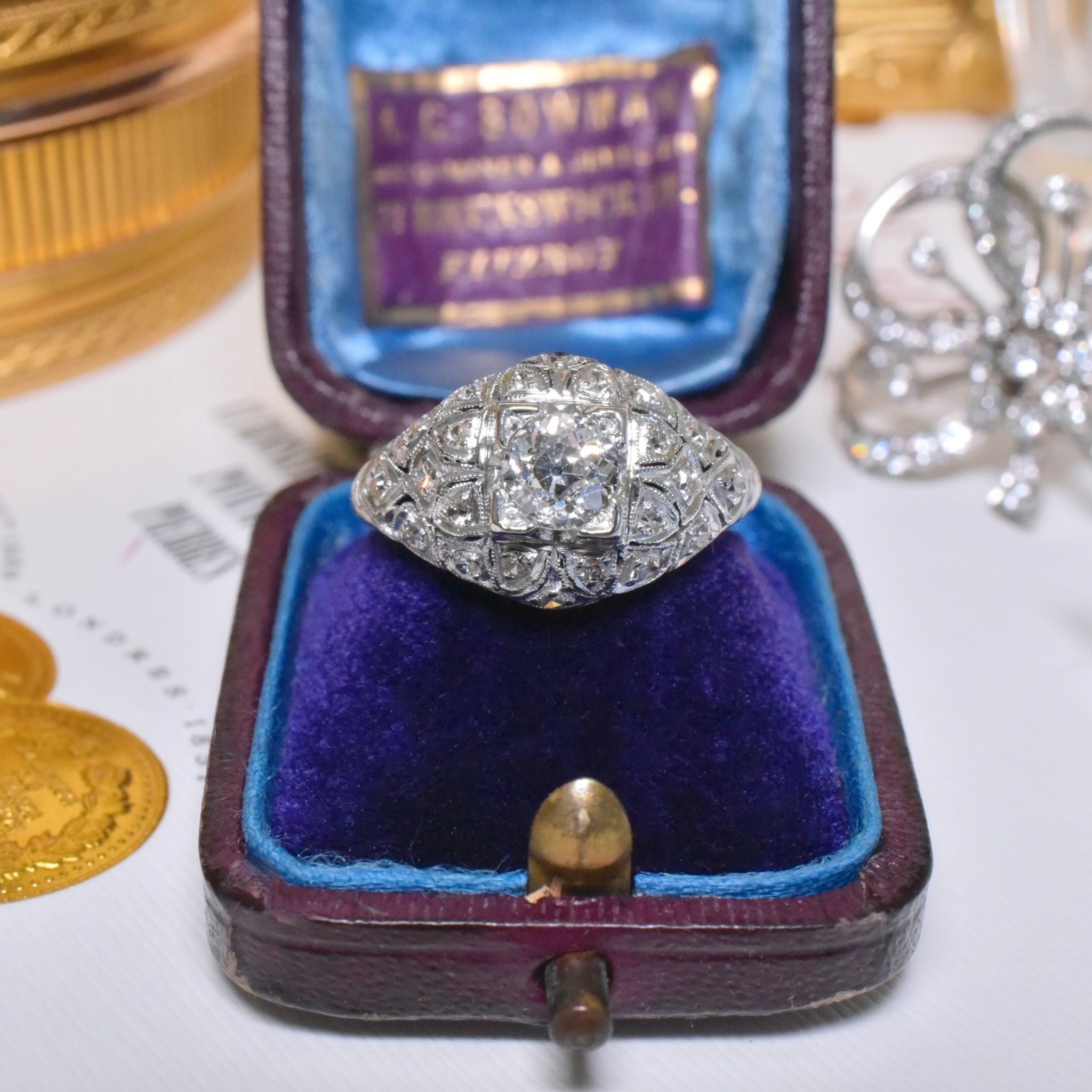 Superb Antique Art Deco Platinum And Diamond Ring 0.92ct - Circa 1920’s Independent Valuation Included In Purchase For $14,400 AUD
