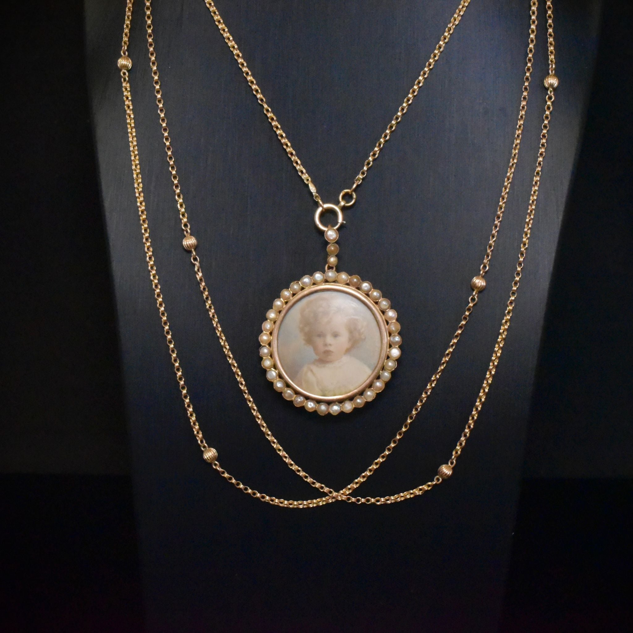 Ethereal Antique Victorian 9ct Rose Gold And Pearl Photo Locket Pendant/Brooch - Circa 1890’s
