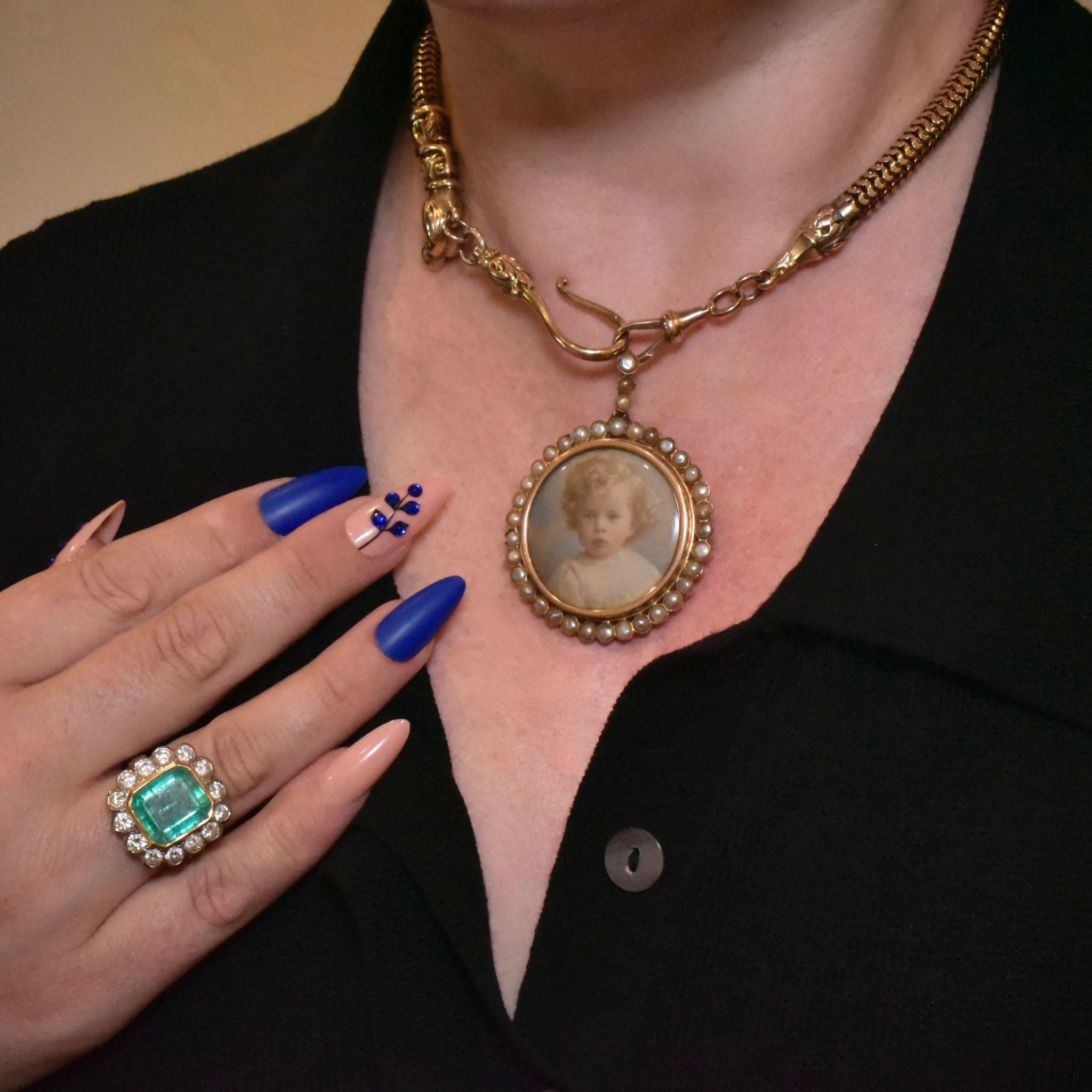 Ethereal Antique Victorian 9ct Rose Gold And Pearl Photo Locket Pendant/Brooch - Circa 1890’s