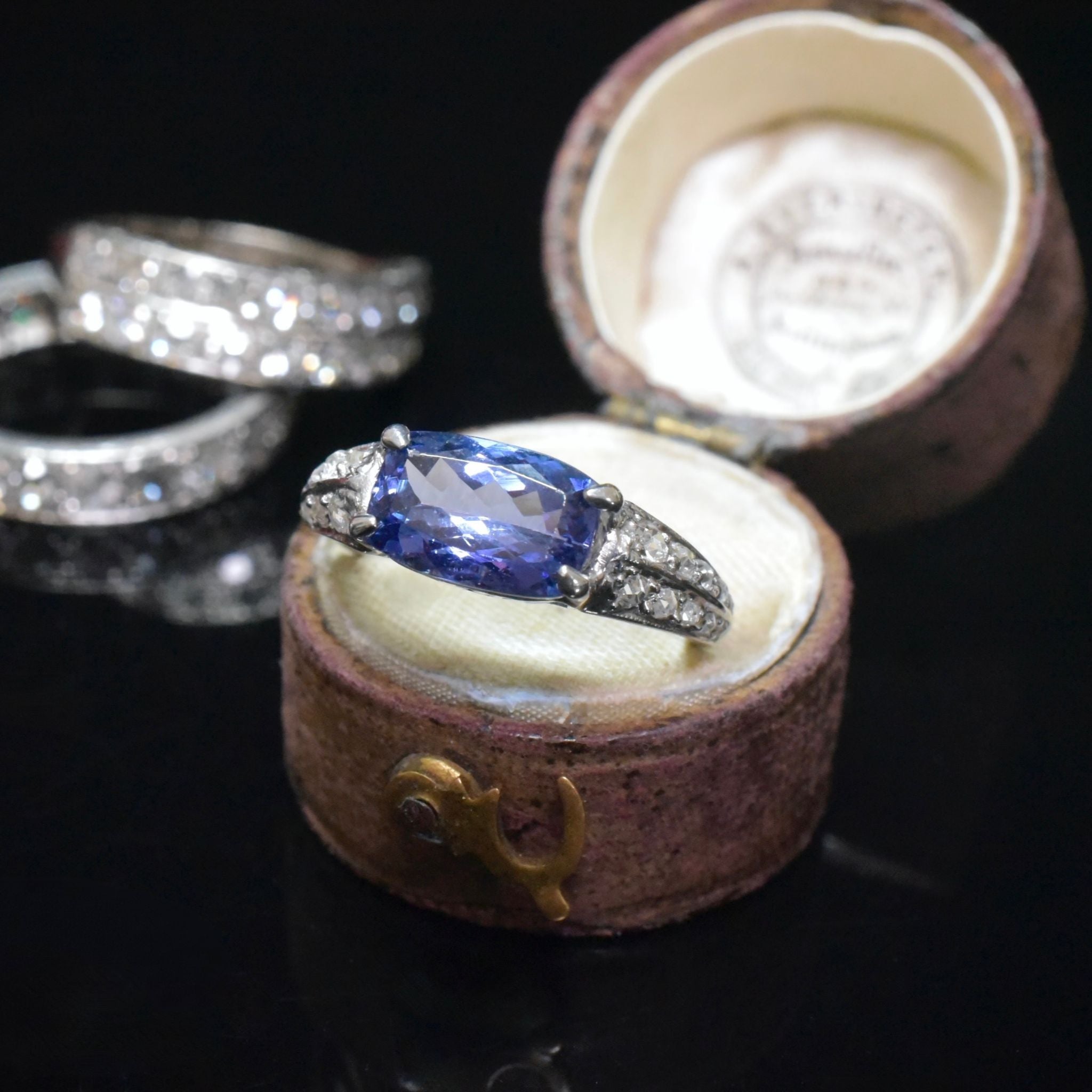 Stunning 18ct White Gold Cushion-Cut Tanzanite And Diamond Ring (Included In Purchase Valuation For $6,200 AUD (2017)