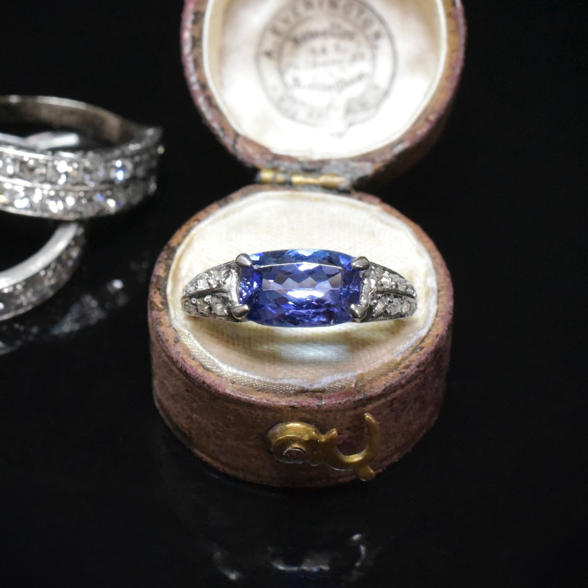 Stunning 18ct White Gold Cushion-Cut Tanzanite And Diamond Ring (Included In Purchase Valuation For $6,200 AUD (2017)