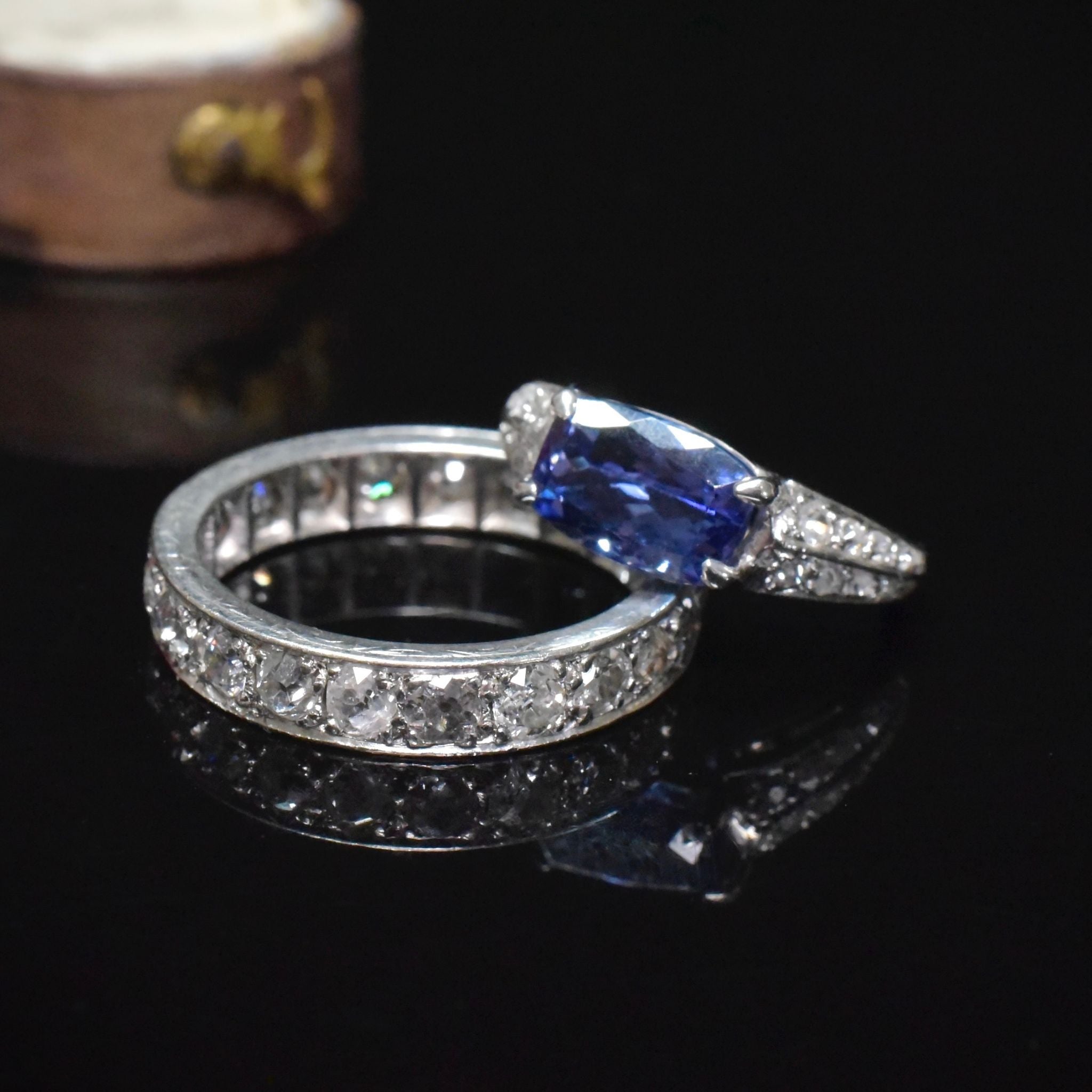 Stunning 18ct White Gold Cushion-Cut Tanzanite And Diamond Ring (Included In Purchase Valuation For $6,200 AUD (2017)