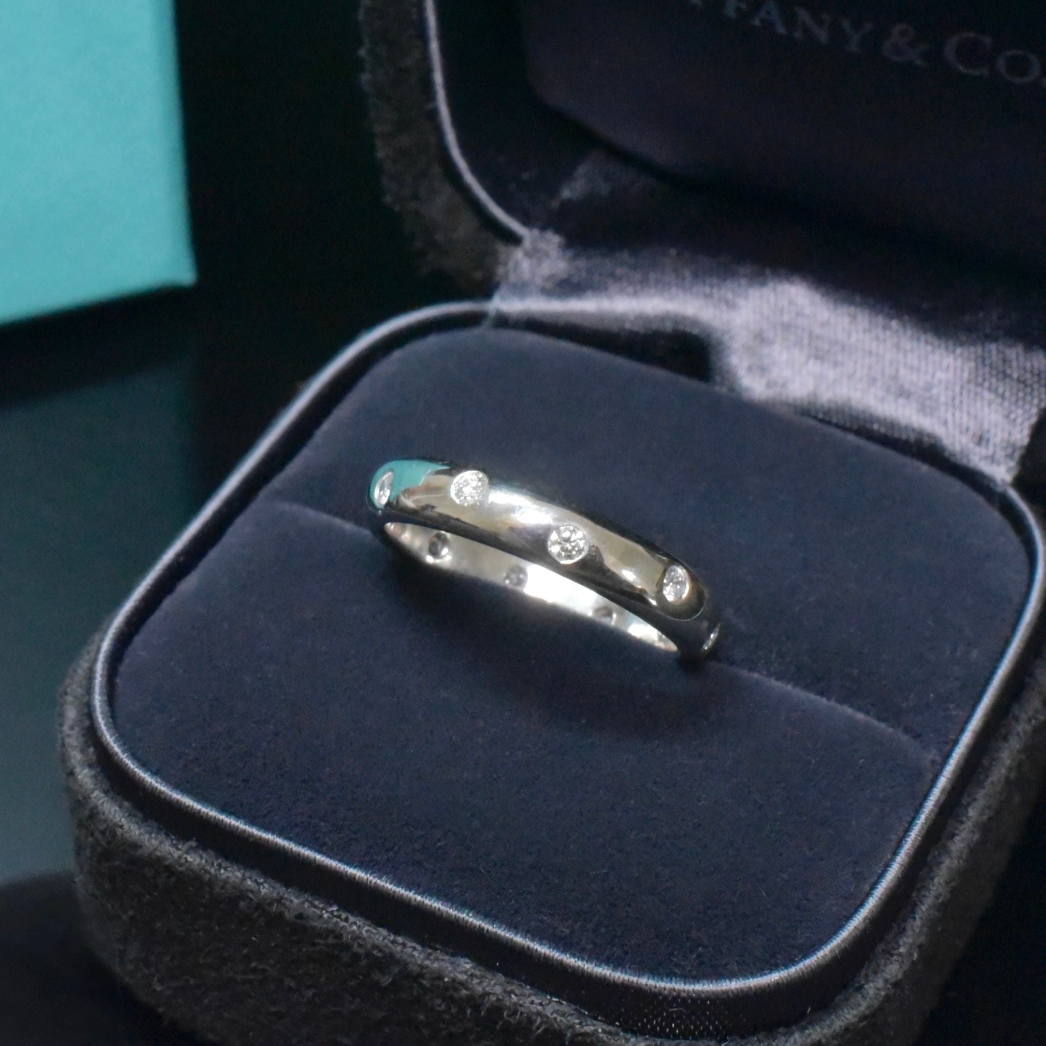 Superb Platinum Tiffany & Co. Etoile Diamond Band