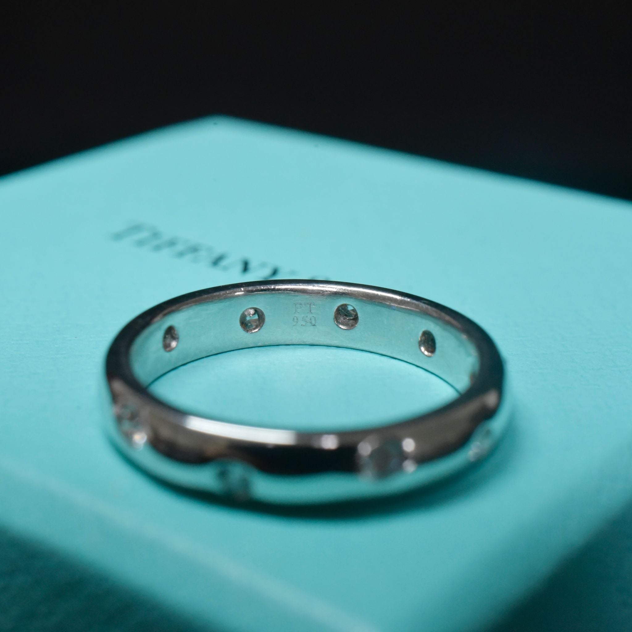 Superb Platinum Tiffany & Co. Etoile Diamond Band