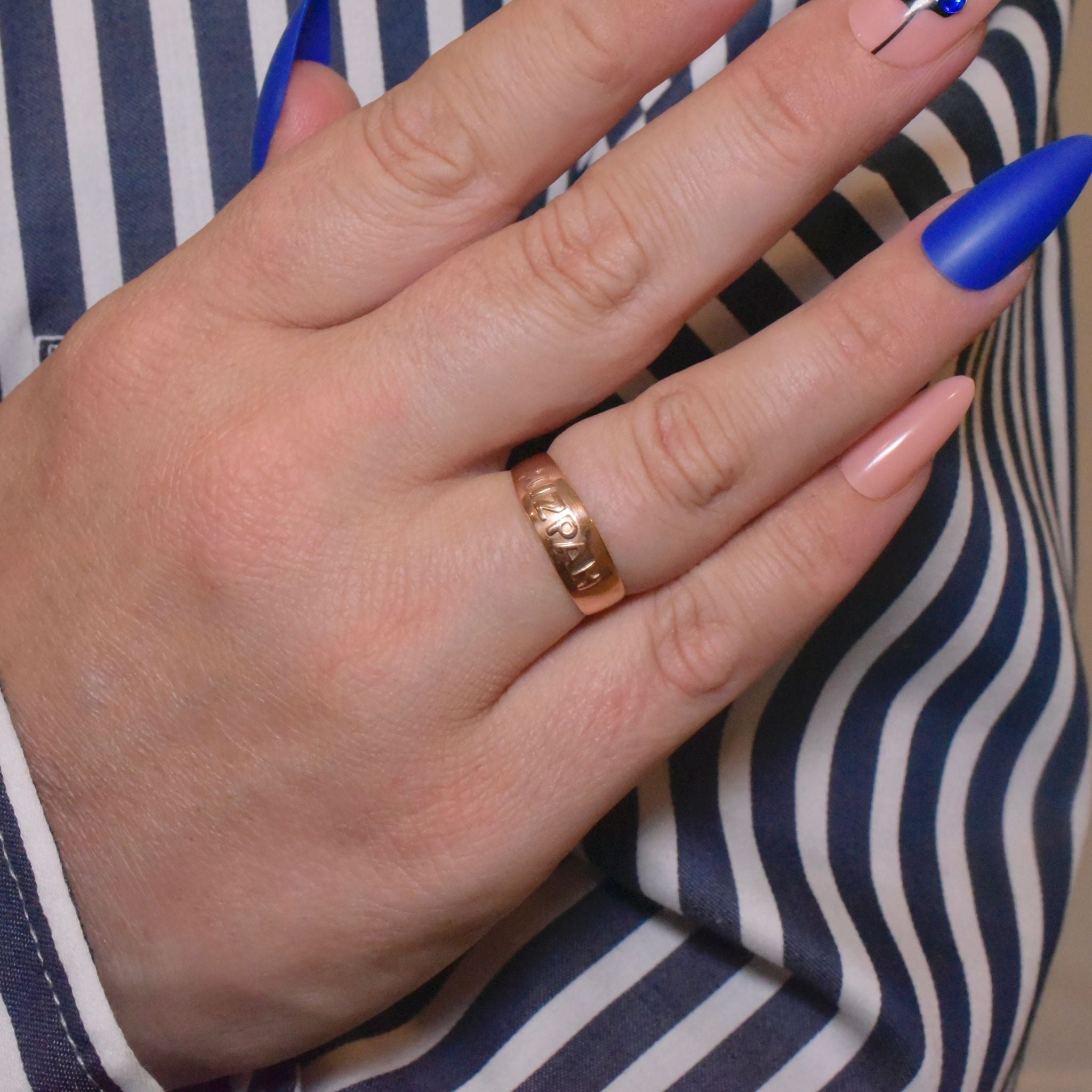 Antique Edwardian/Deco 9ct Rose Gold ‘MIZPAH’ Ring - Birmingham 1915