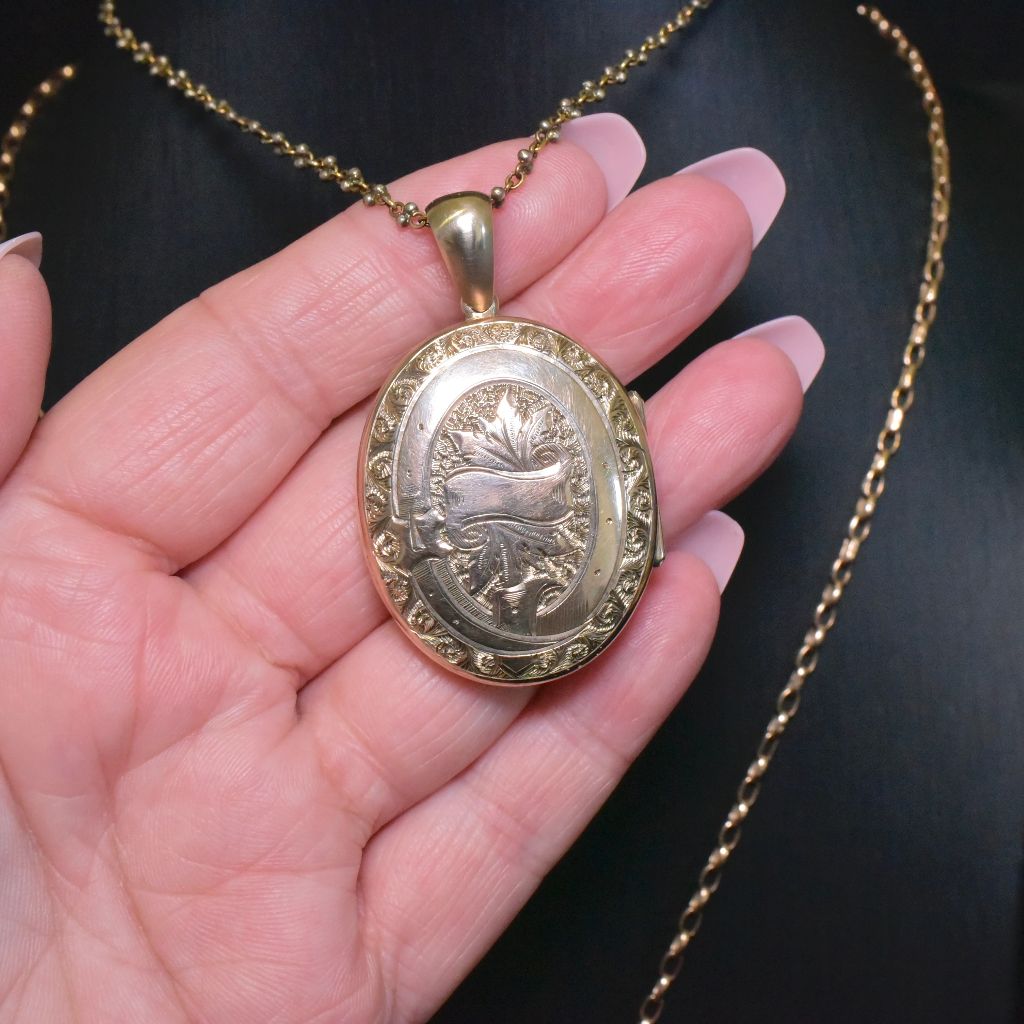 Antique Victorian 9ct Rose Gold Seed Pearl And Enamel Mourning Locket Circa 1870’s