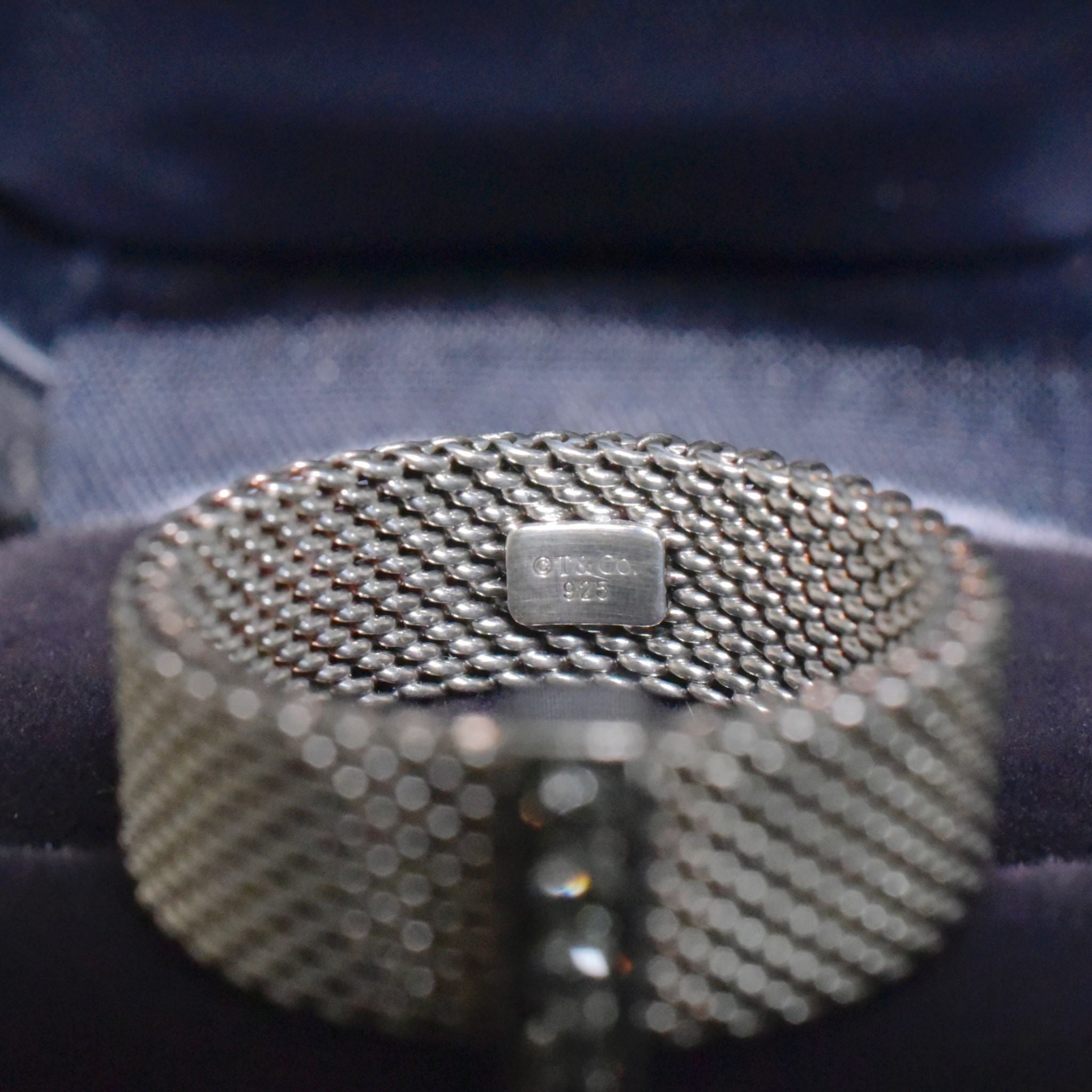 Contemporary Tiffany & Co. Diamond And Sterling Silver ‘Somerset’ Ring With Original Velvet Box