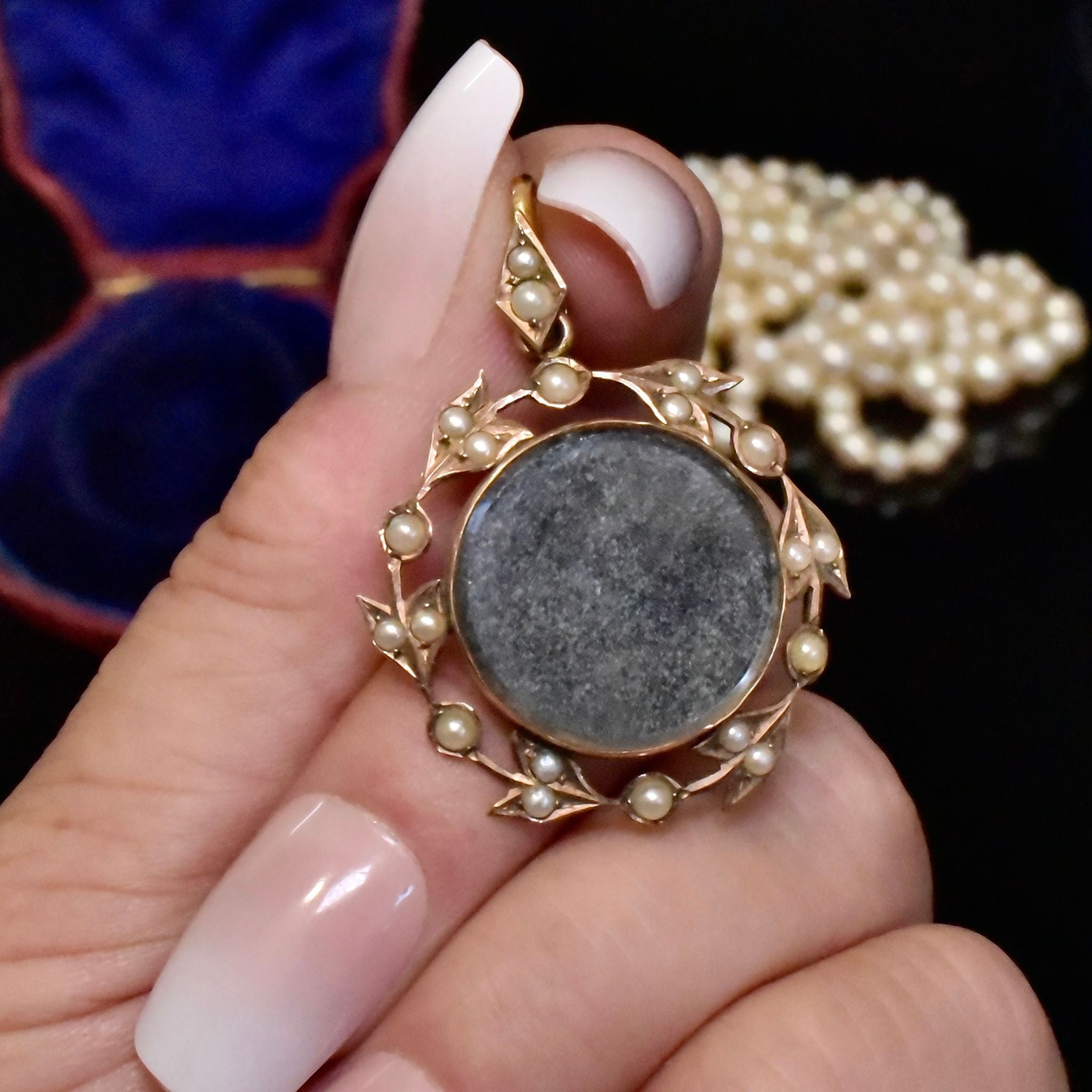 Antique Edwardian 9ct Rose Gold Double Sided Photo Locket - Birmingham 1903