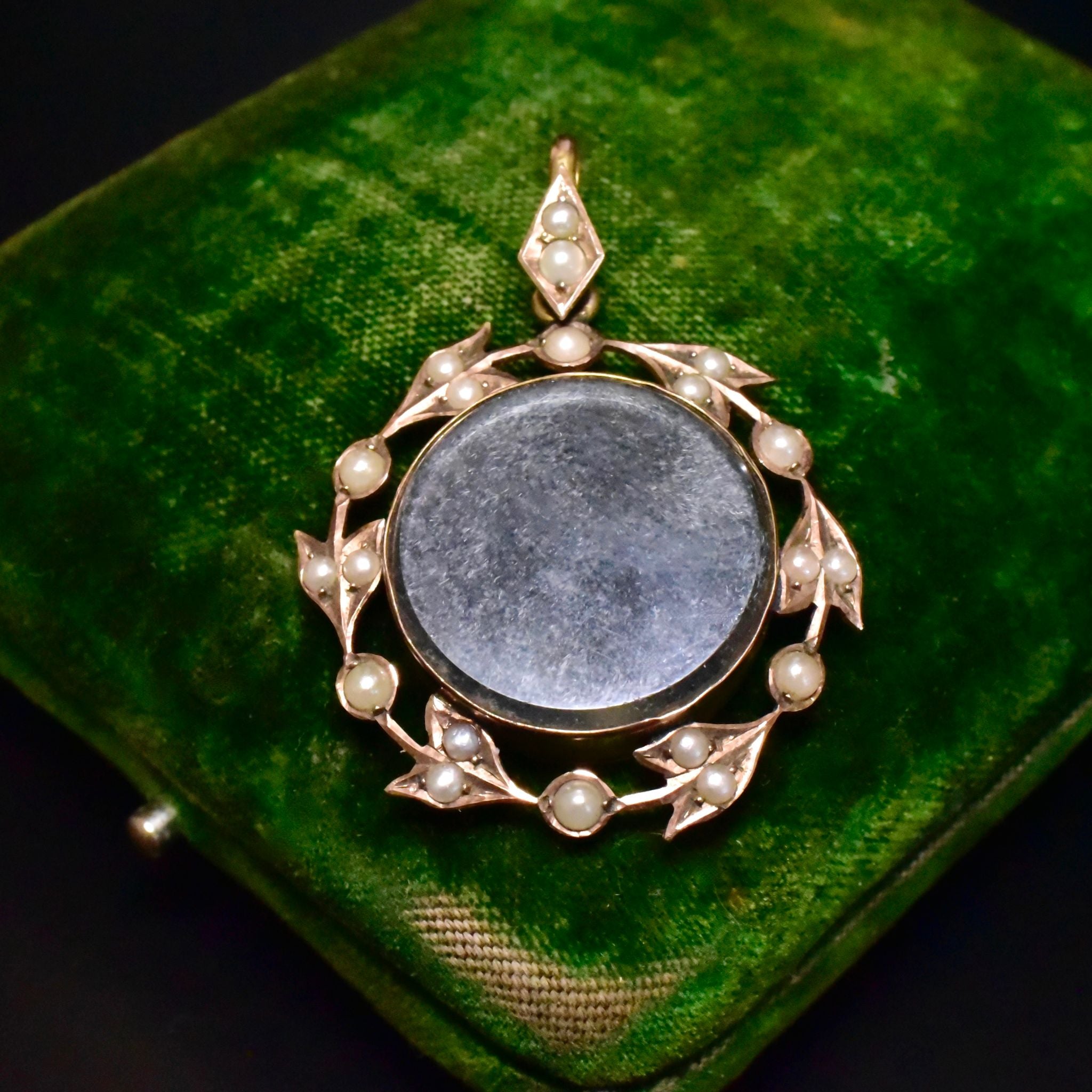 Antique Edwardian 9ct Rose Gold Double Sided Photo Locket - Birmingham 1903