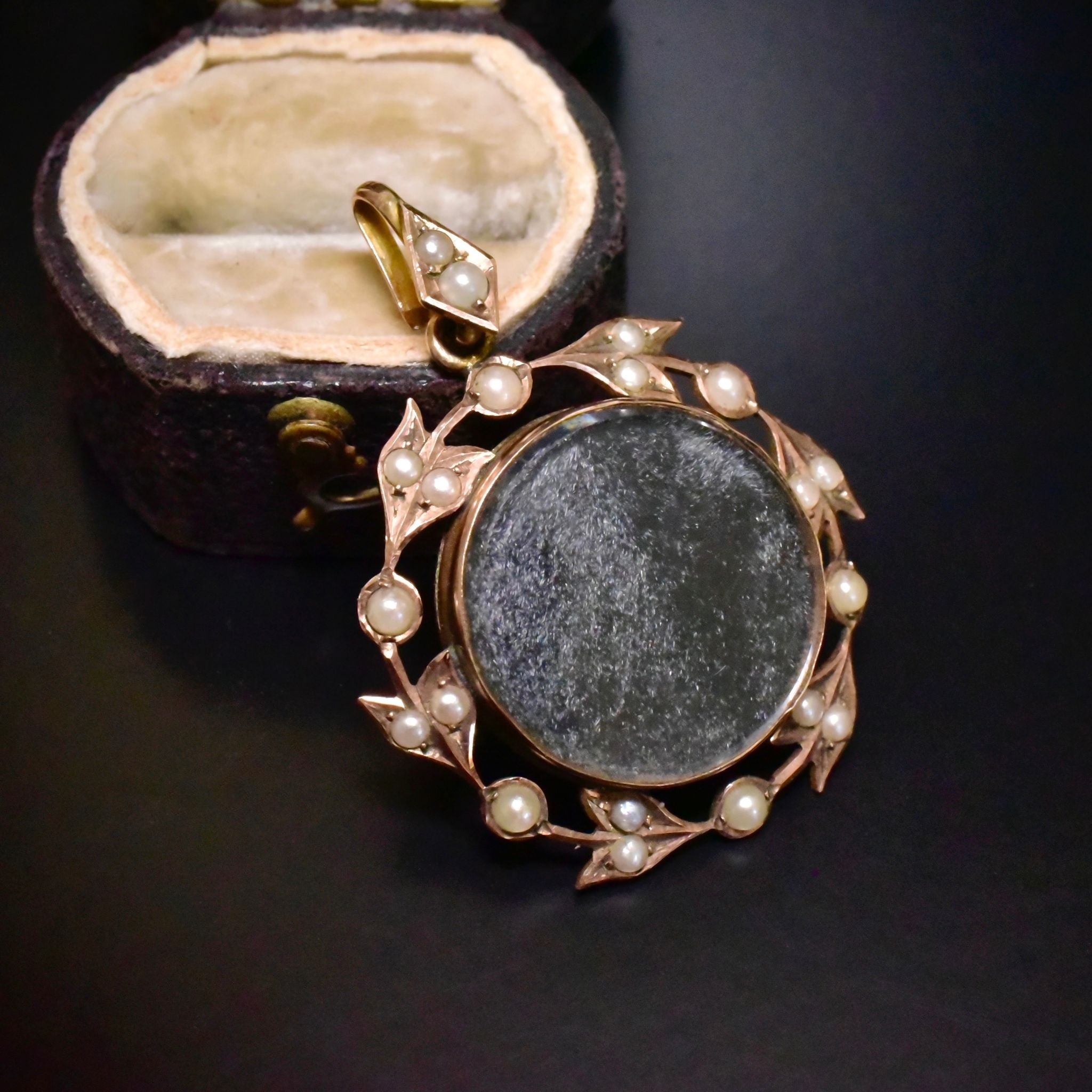 Antique Edwardian 9ct Rose Gold Double Sided Photo Locket - Birmingham 1903