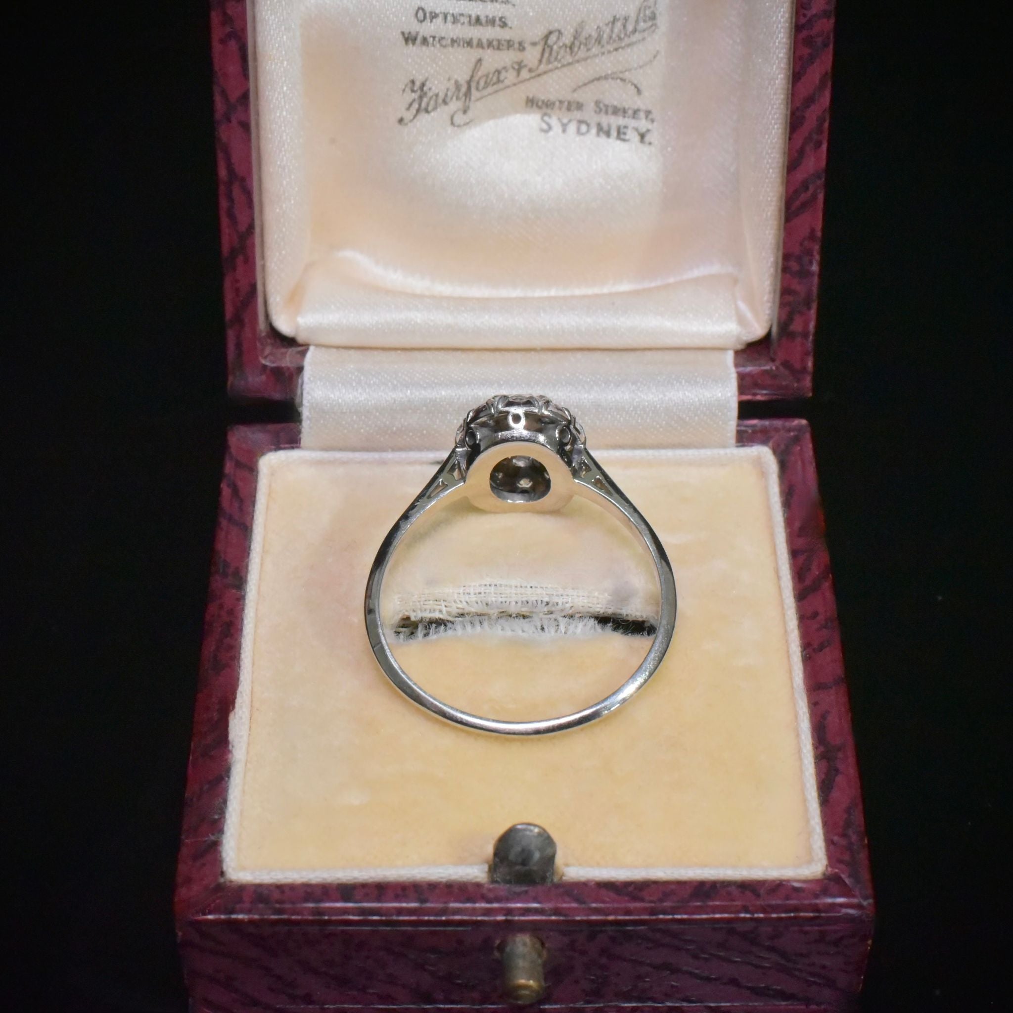 Outstanding Vintage 18ct White Gold Oval Diamond Halo Cluster Ring - 0.92ct Independent Valuation Included For $10,000 AUD