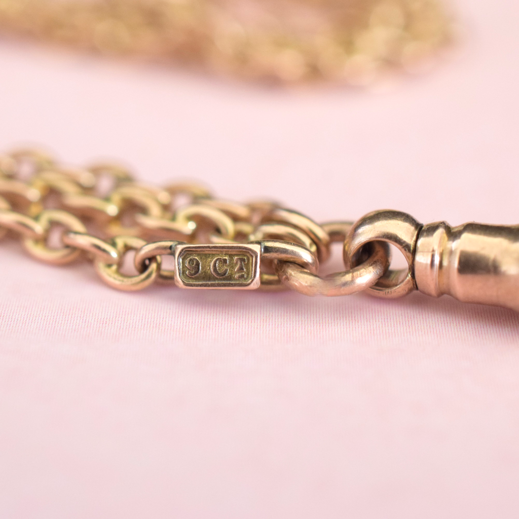 Antique Australian 9ct Rose Gold ‘Double/Triple’ Guard Chain Circa 1900 - 22.8 Grams