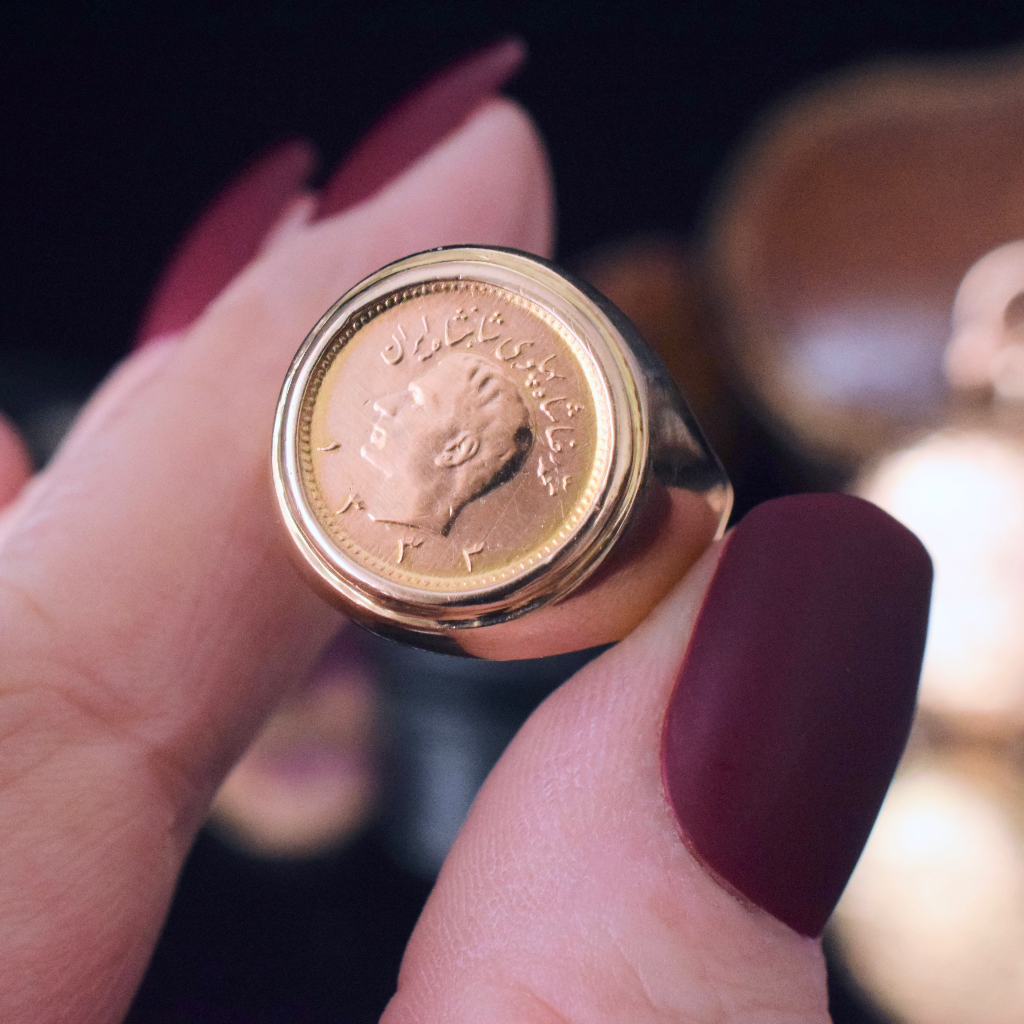 Vintage 18ct And 22ct Rose Gold ‘Coin’ Ring