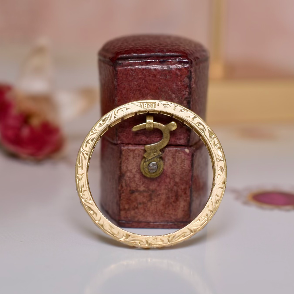 Antique/Vintage 18ct Yellow Gold And Diamond Full Hoop Eternity Ring - Circa 1930’s