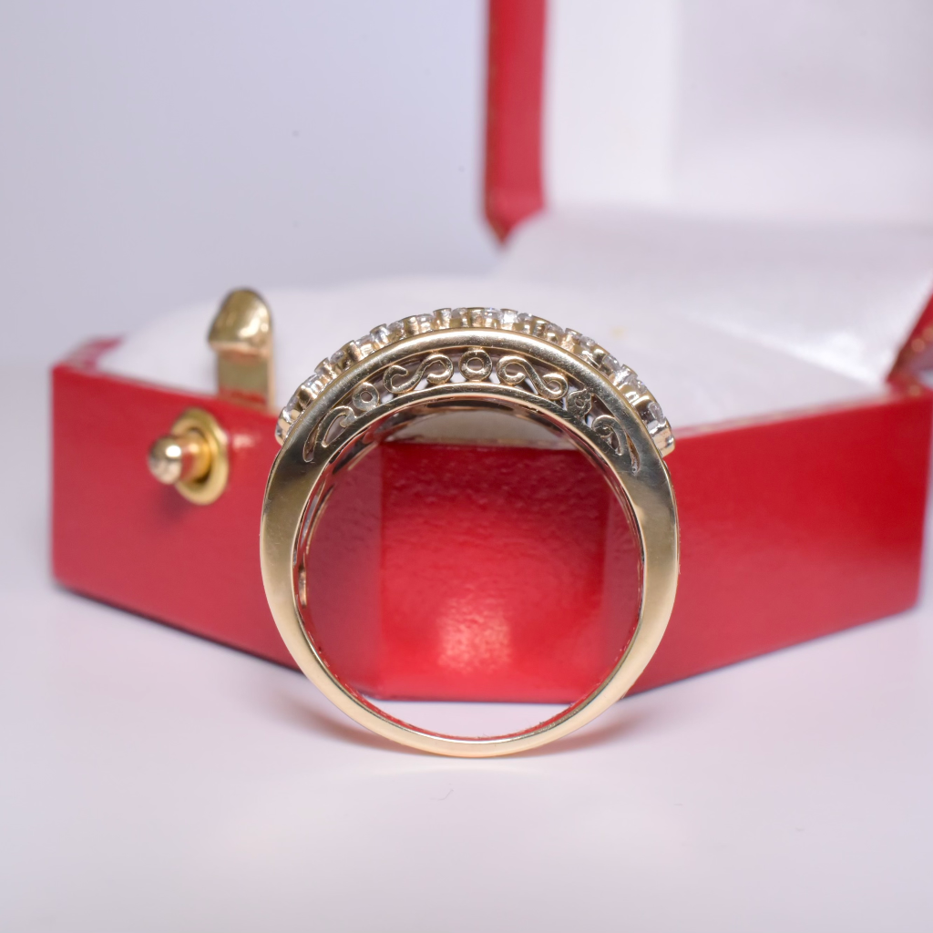 Contemporary 9ct Yellow Gold And Diamond Ring - 1.00ct