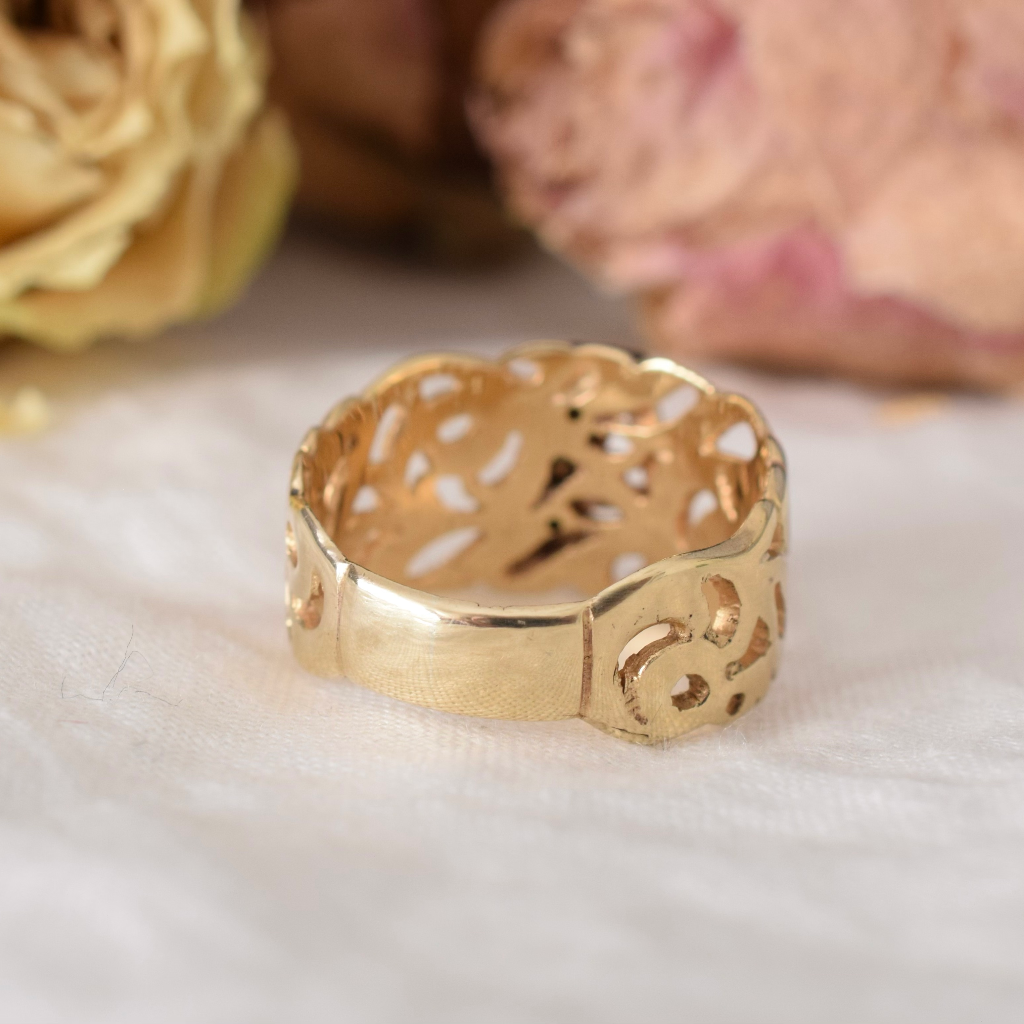 Contemporary 9ct Yellow Gold ’A’ Initial Ring