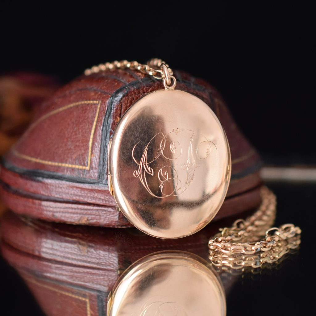 Antique Australian 9ct Rose Gold Locket By Willis And Sons Circa 1915