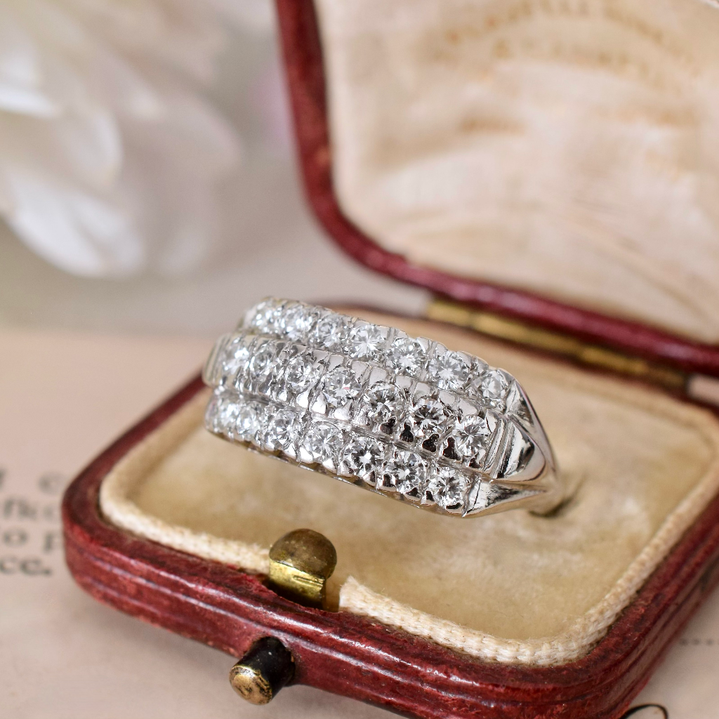 Stunning Late Art Deco Platinum And Diamond Ring 0.80ct Circa 1935 Independent Retail Replacement  Valuation Included For $5,200 AUD