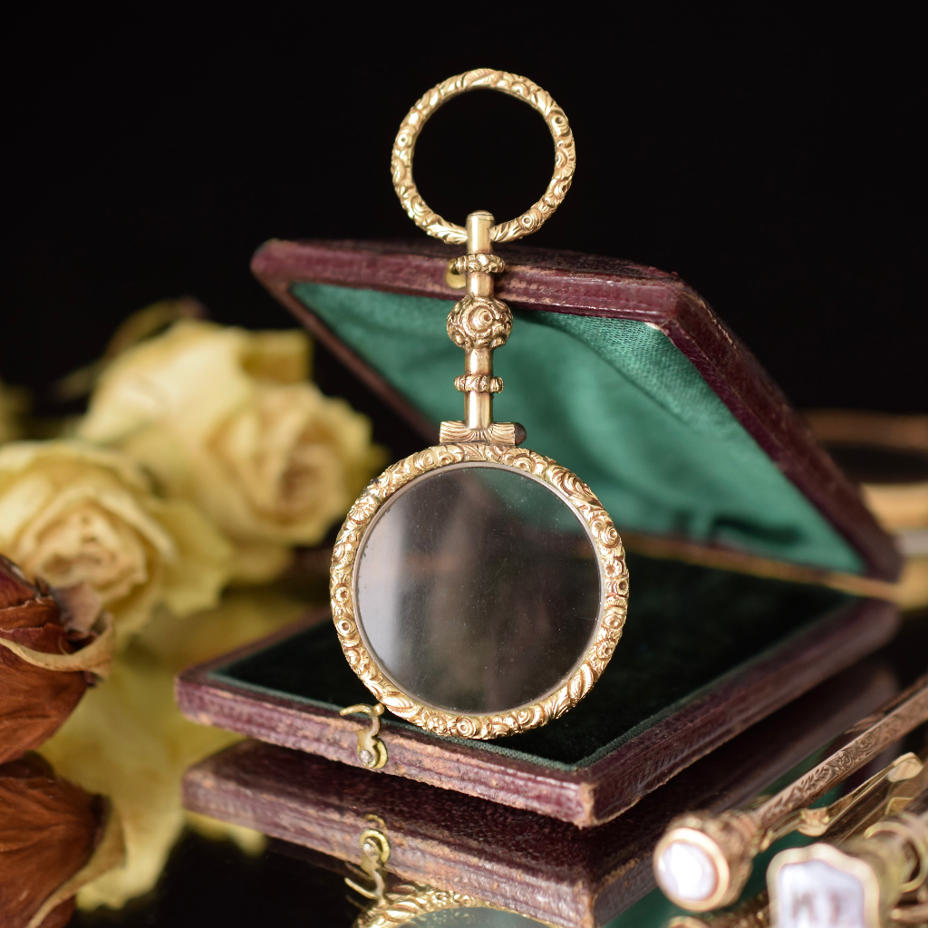 Antique Georgian ’13ct’  Gold  ‘Quizzing Glass’ Circa 1820