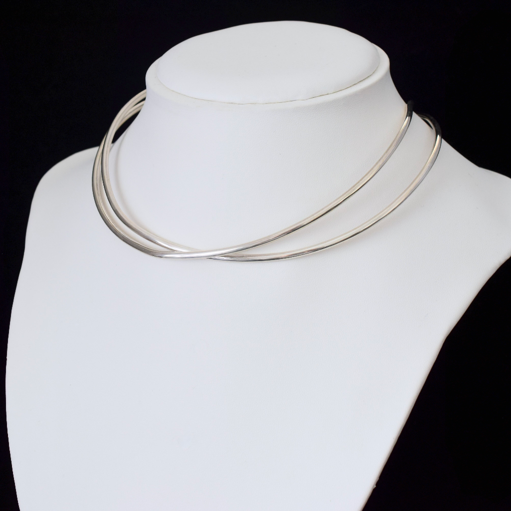 Georg Jensen ‘Alliance’ Sterling Silver Neck Collar By Allan Sharff For GJ - Model #554