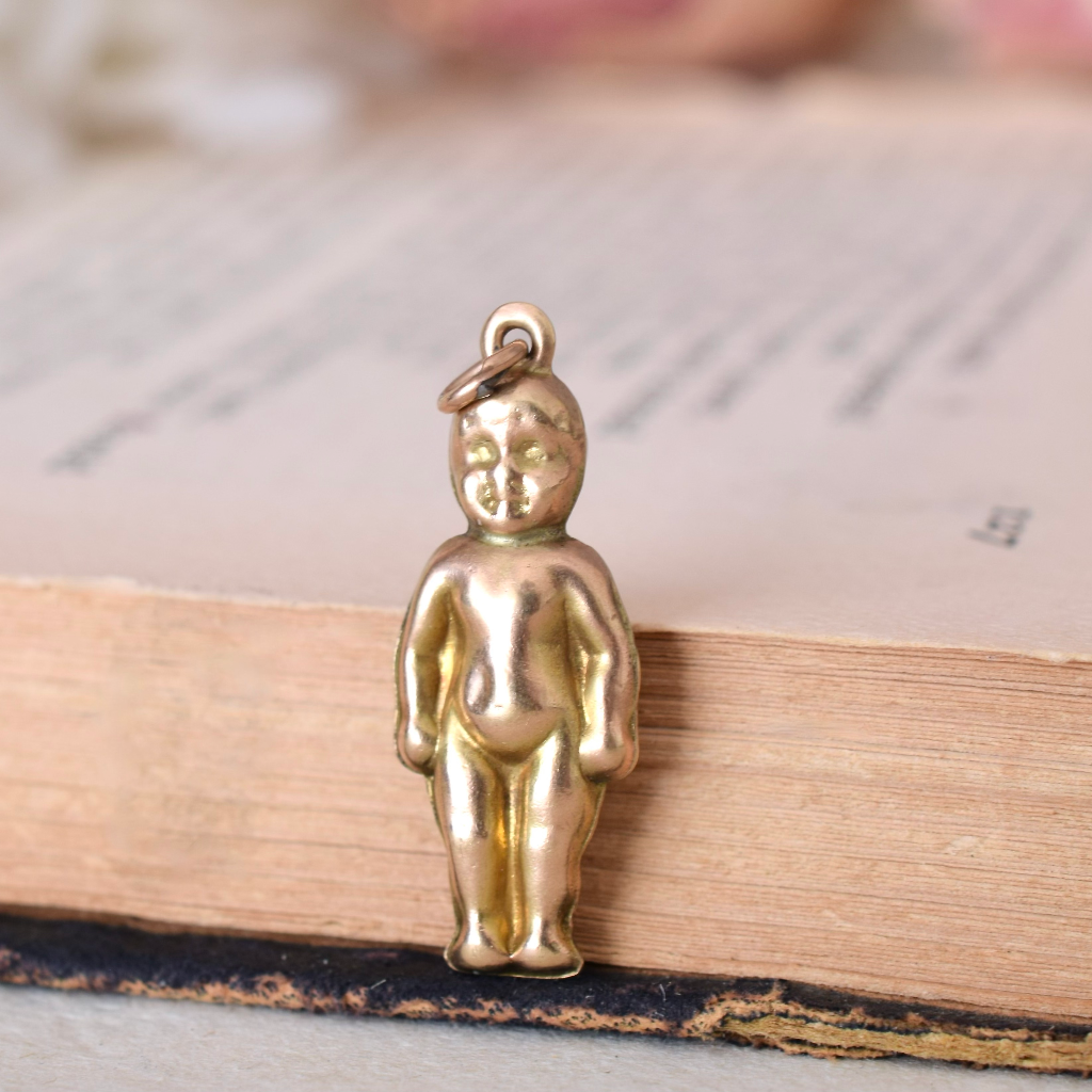 Antique 9ct Rose Gold ‘Kewpie' Style Charm