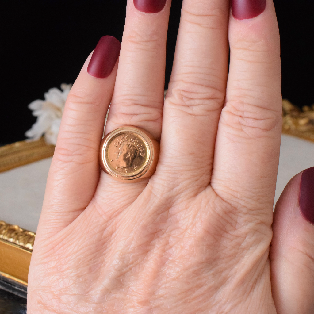 Vintage 18ct And 22ct Rose Gold ‘Coin’ Ring