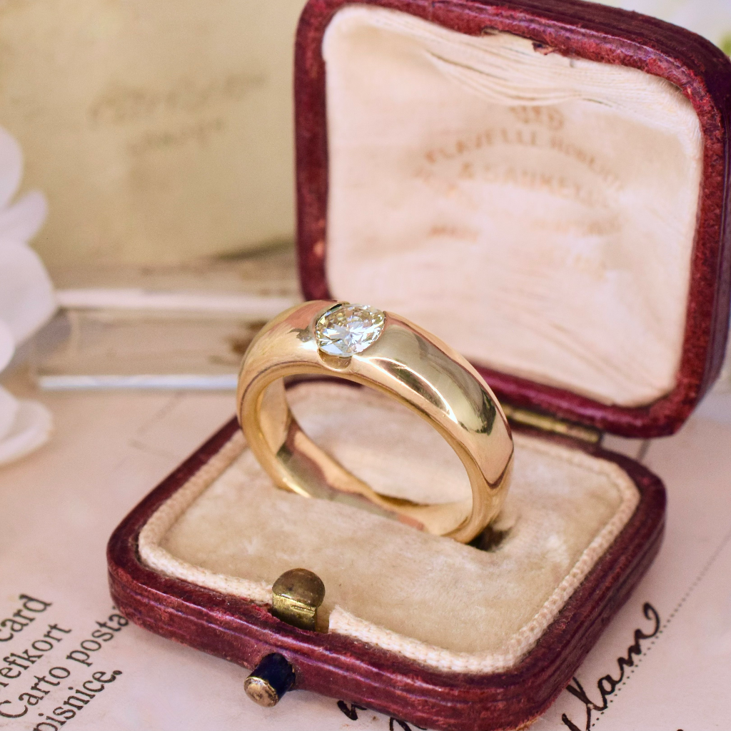 Modern 18ct Yellow Gold And Diamond ‘Donut’ Ring - 10.2 Grams Independent Valuation For $5250.00 AUD Viewable Upon Request