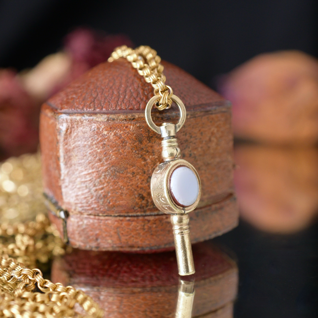 Antique Victorian Gold Cased Watch Key Circa 1860