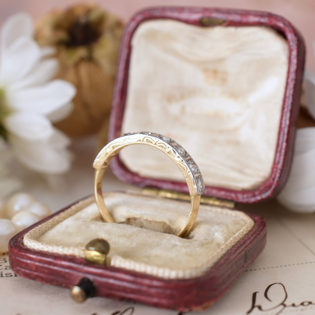 Vintage 18ct Yellow And White Gold Diamond Eternity/Wedding Ring
