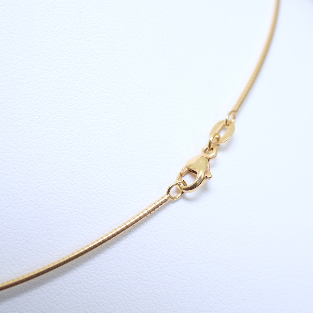 Contemporary 9ct Yellow Gold Omega Chain - 42.5cm