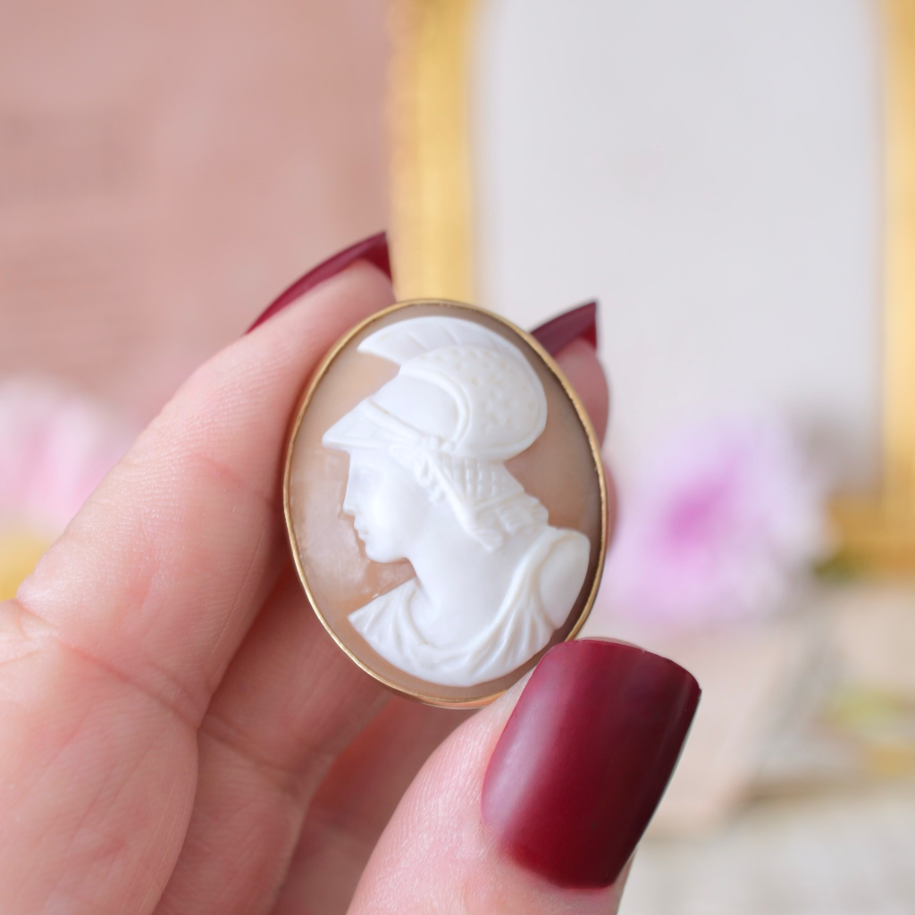 Early 20th Century 9ct Yellow Gold ‘Athena’ Cameo Brooch Circa 1930’s