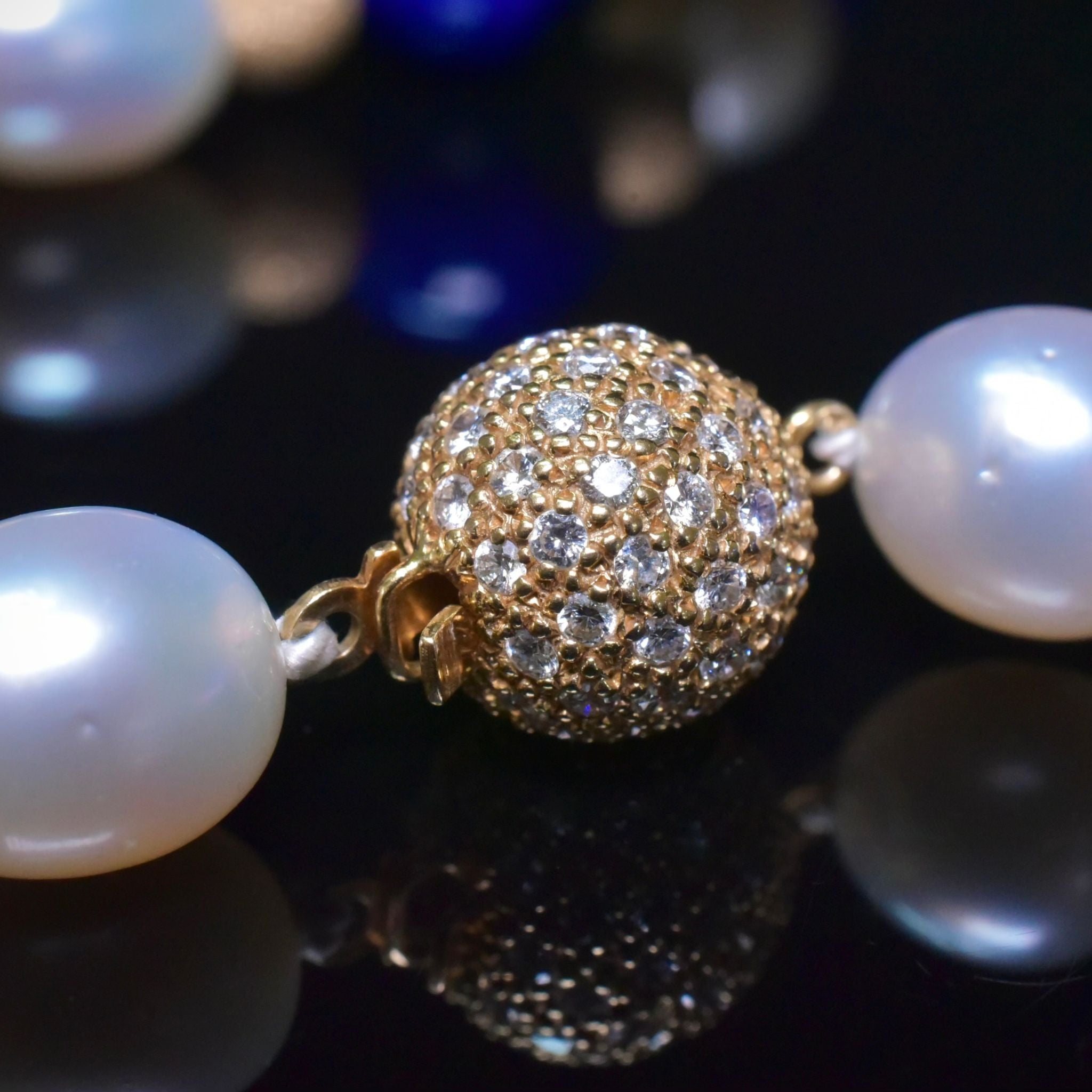 Superb 18ct And 9ct Gold, Diamond, Lapis Lazuli And Pearl Necklace - 1.00ct Included In Purchase Valuation For $8,200 AUD
