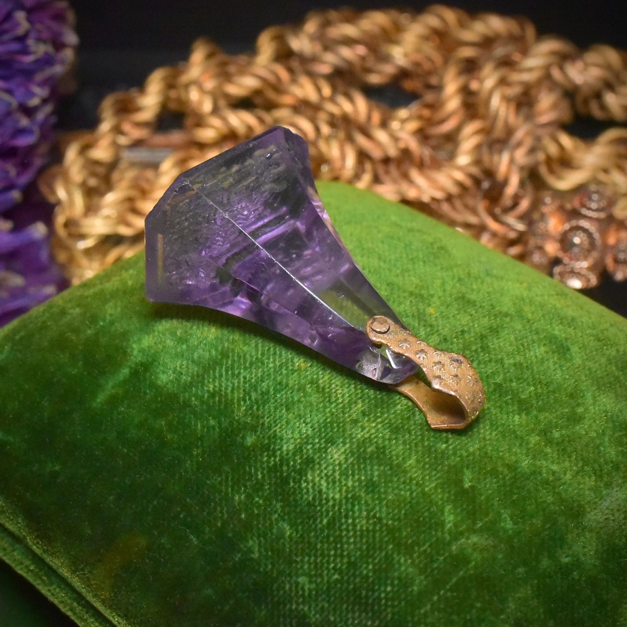Antique Georgian Amethyst Glass/Paste Tassie Style Intaglio Fob Seal Pendant Circa 1780-1800