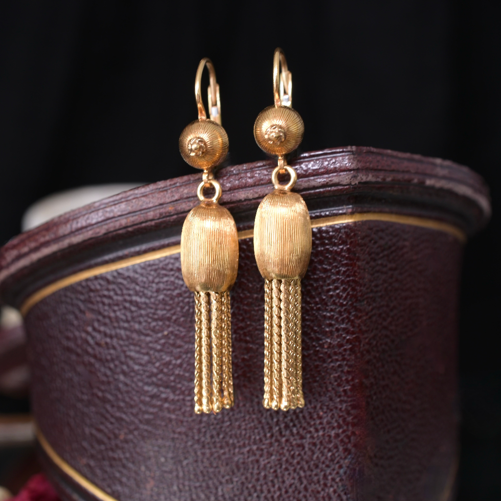 Vintage Italian 18ct Yellow Gold Tassel Earrings circa 1970-80’s