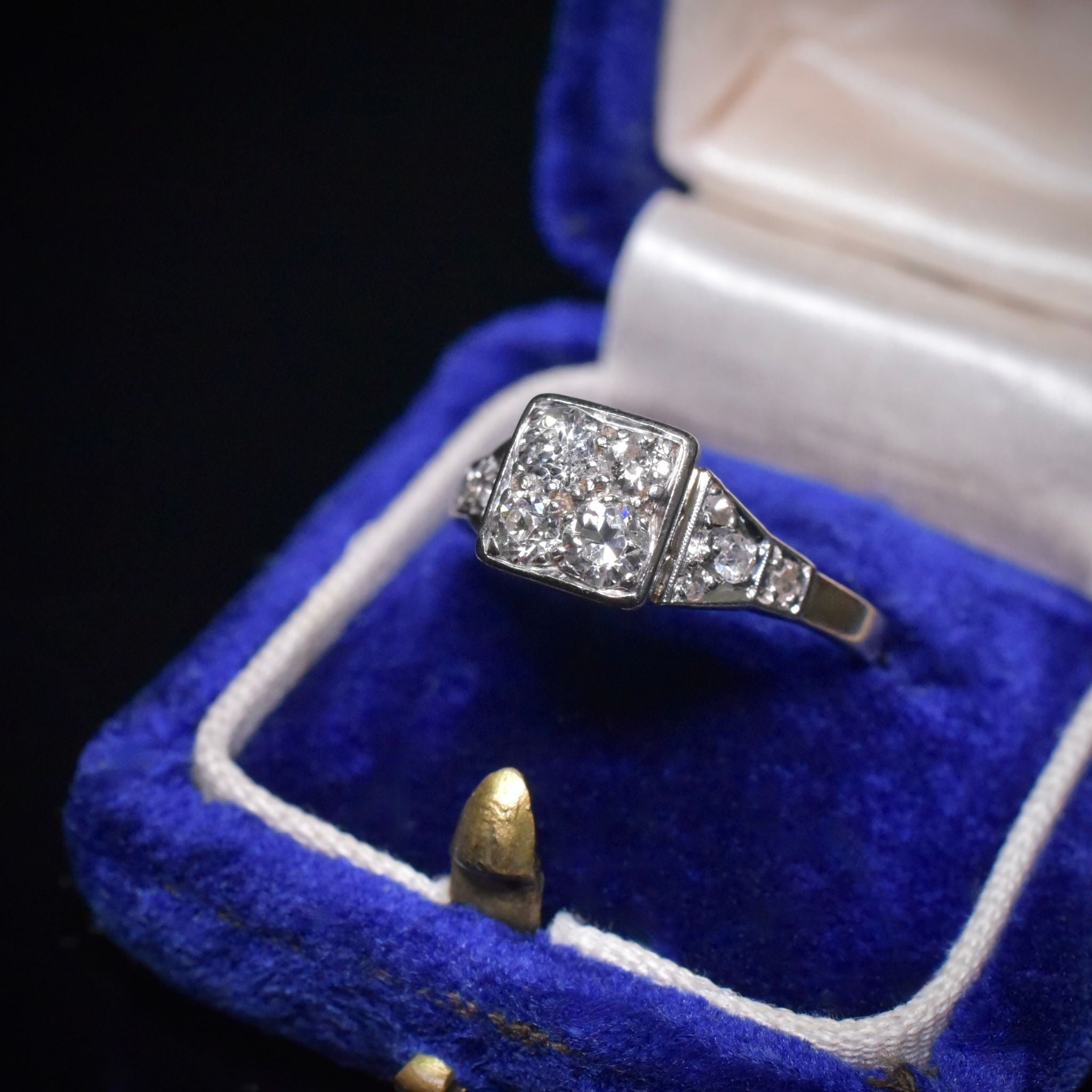 Antique Art Deco Australian 18ct Yellow Gold, Platinum And Diamond Ring - W J Coote & Sons