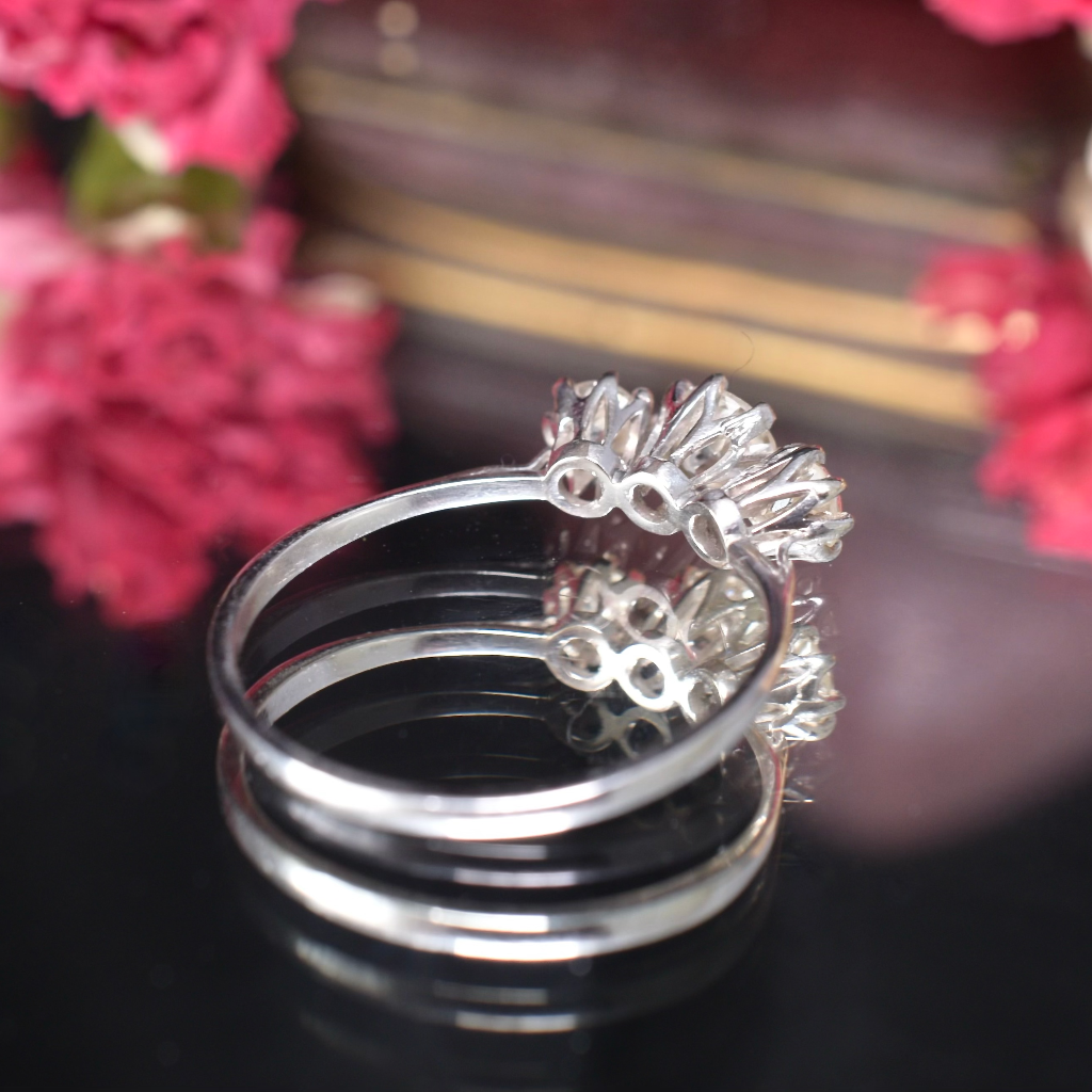 Vintage 9ct White Gold And Diamond Trilogy Ring 1.00ct Independent Valuation Included For $6,000 AUD
