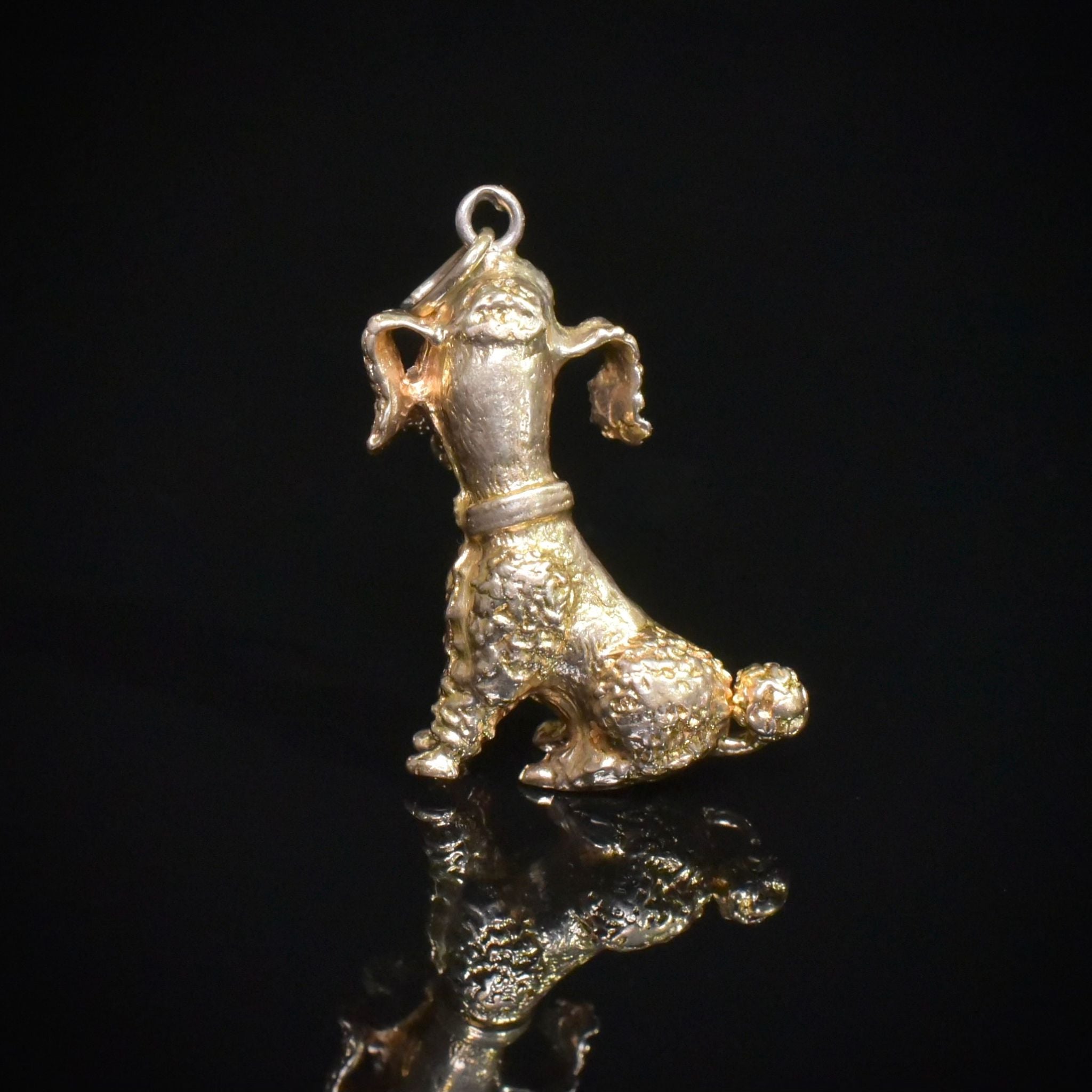 Fabulous Vintage 9ct Yellow Gold And Diamond ‘Poodle’ Pendant Circa 1960-70’s