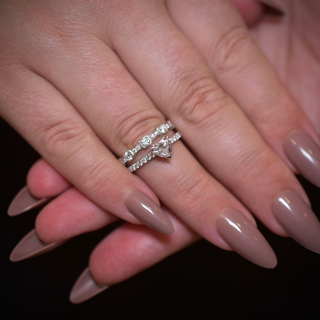 Contemporary Platinum ‘D’ Colour 0.70ct ‘Heart-Cut’ Diamond Ring - 0.93ct TDW By Paul Bram Melbourne RRP $8,950 AUD (GIA certificate included)