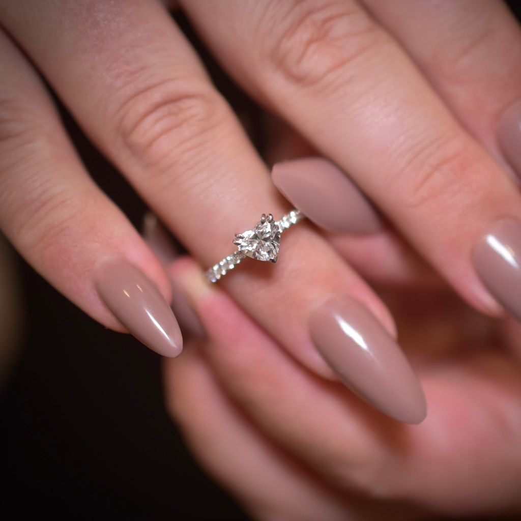 Contemporary Platinum ‘D’ Colour 0.70ct ‘Heart-Cut’ Diamond Ring - 0.93ct TDW By Paul Bram Melbourne RRP $8,950 AUD (GIA certificate included)