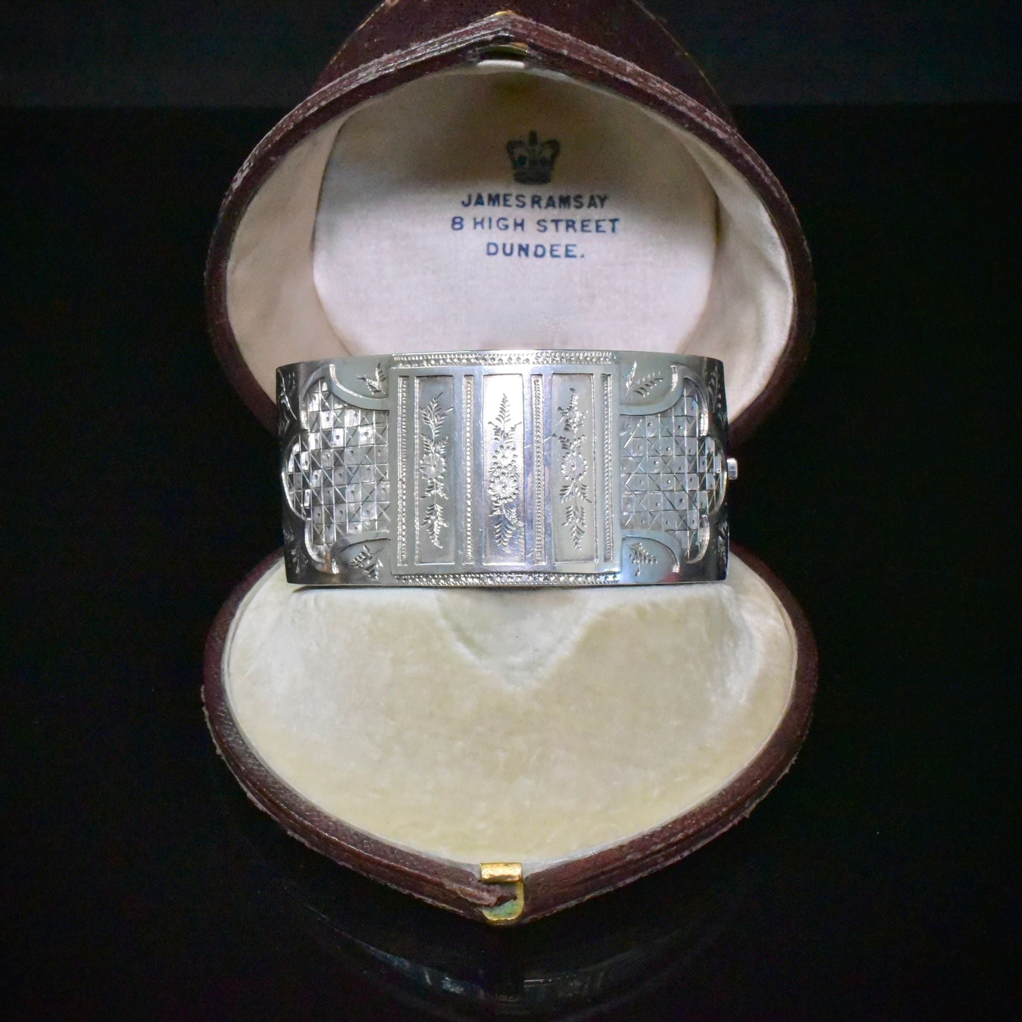 Stunning Antique Victorian Sterling Silver Bangle/Cuff - Birmingham 1882